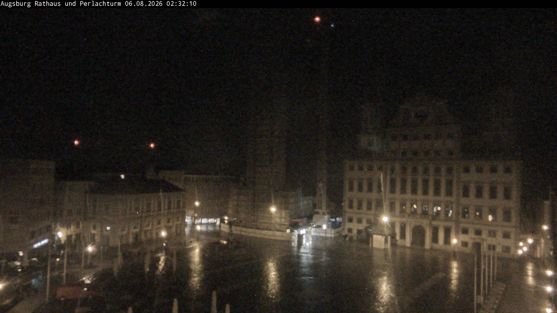 Archiv Foto Webcam Augsburger Rathausplatz und Perlachturm