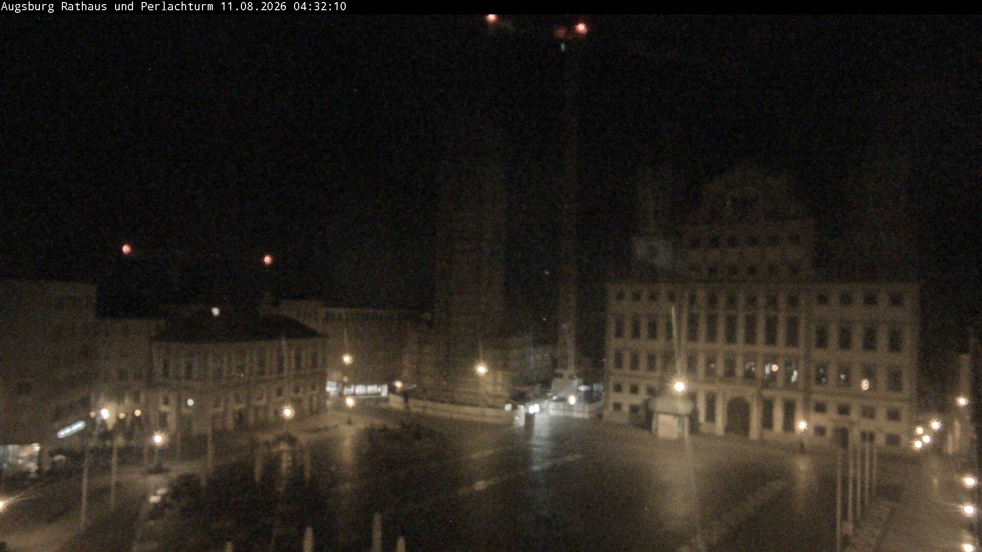 Archiv Foto Webcam Augsburger Rathausplatz und Perlachturm