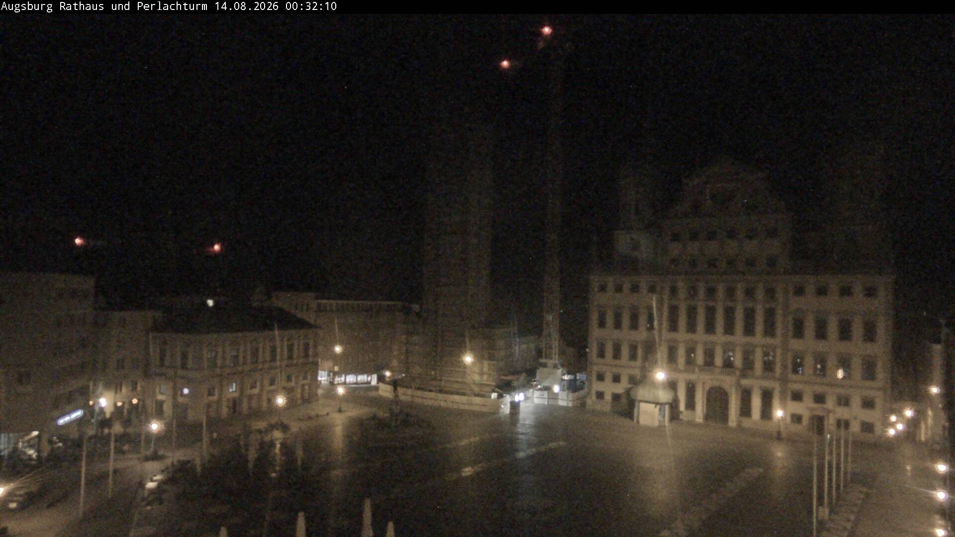Archiv Foto Webcam Augsburger Rathausplatz und Perlachturm