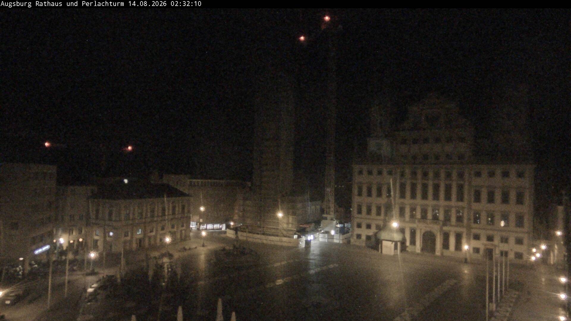 Archiv Foto Webcam Augsburger Rathausplatz und Perlachturm