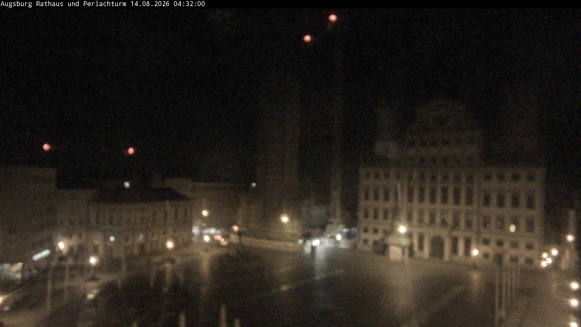 Archiv Foto Webcam Augsburger Rathausplatz und Perlachturm