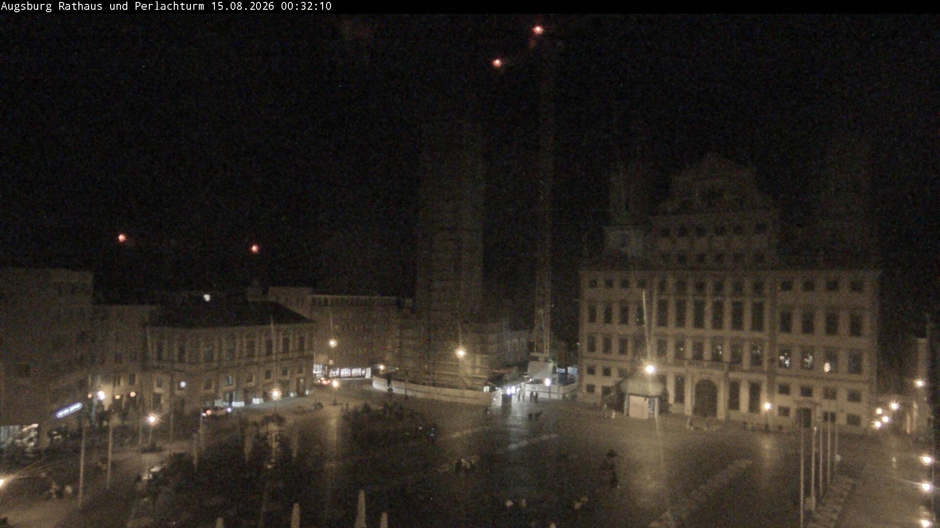 Archiv Foto Webcam Augsburger Rathausplatz und Perlachturm