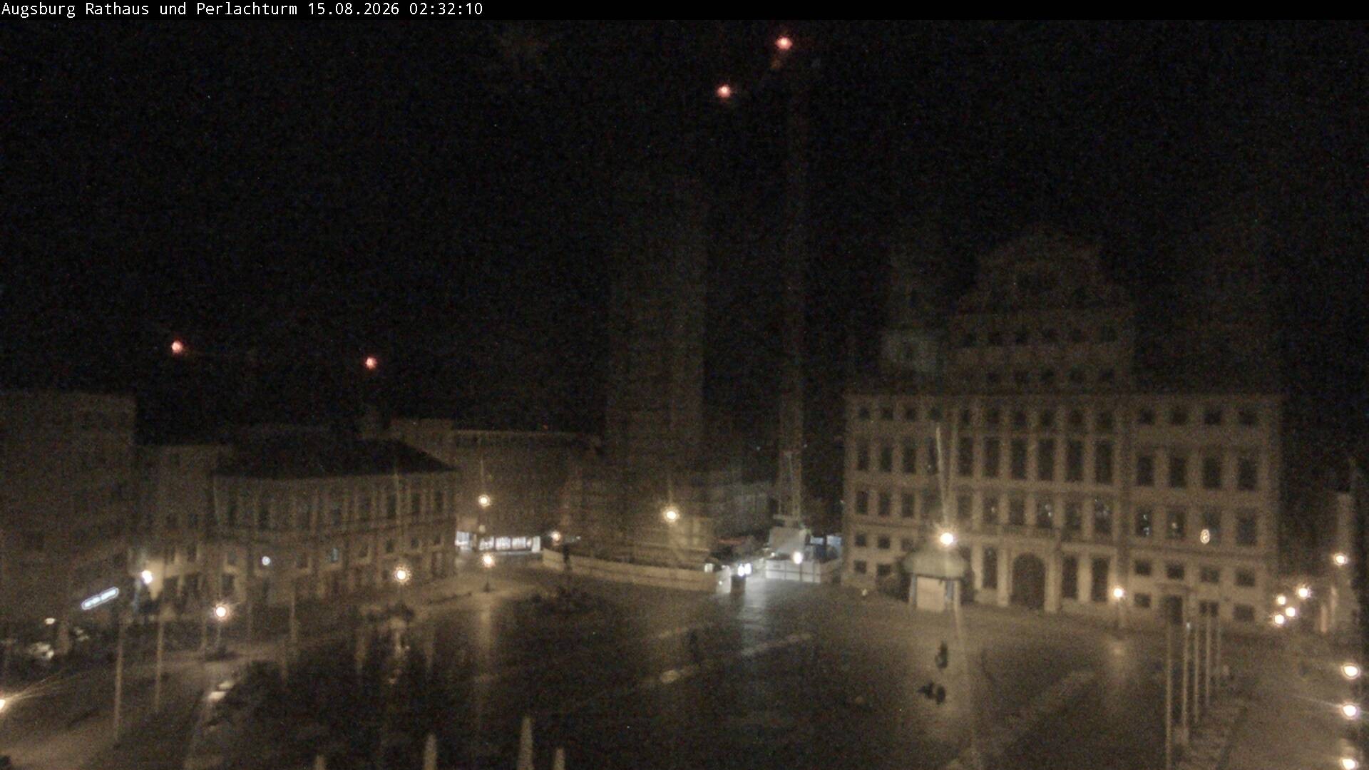 Archiv Foto Webcam Augsburger Rathausplatz und Perlachturm