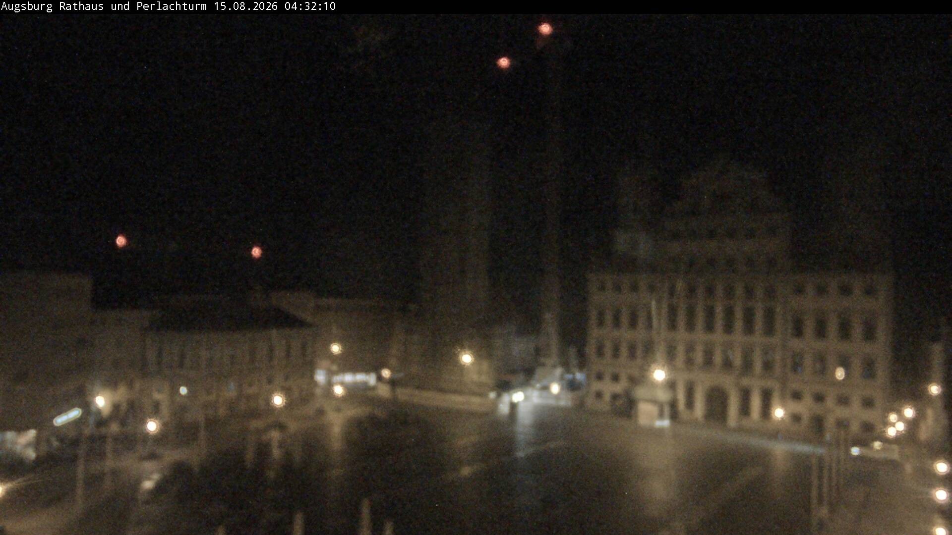 Archiv Foto Webcam Augsburger Rathausplatz und Perlachturm