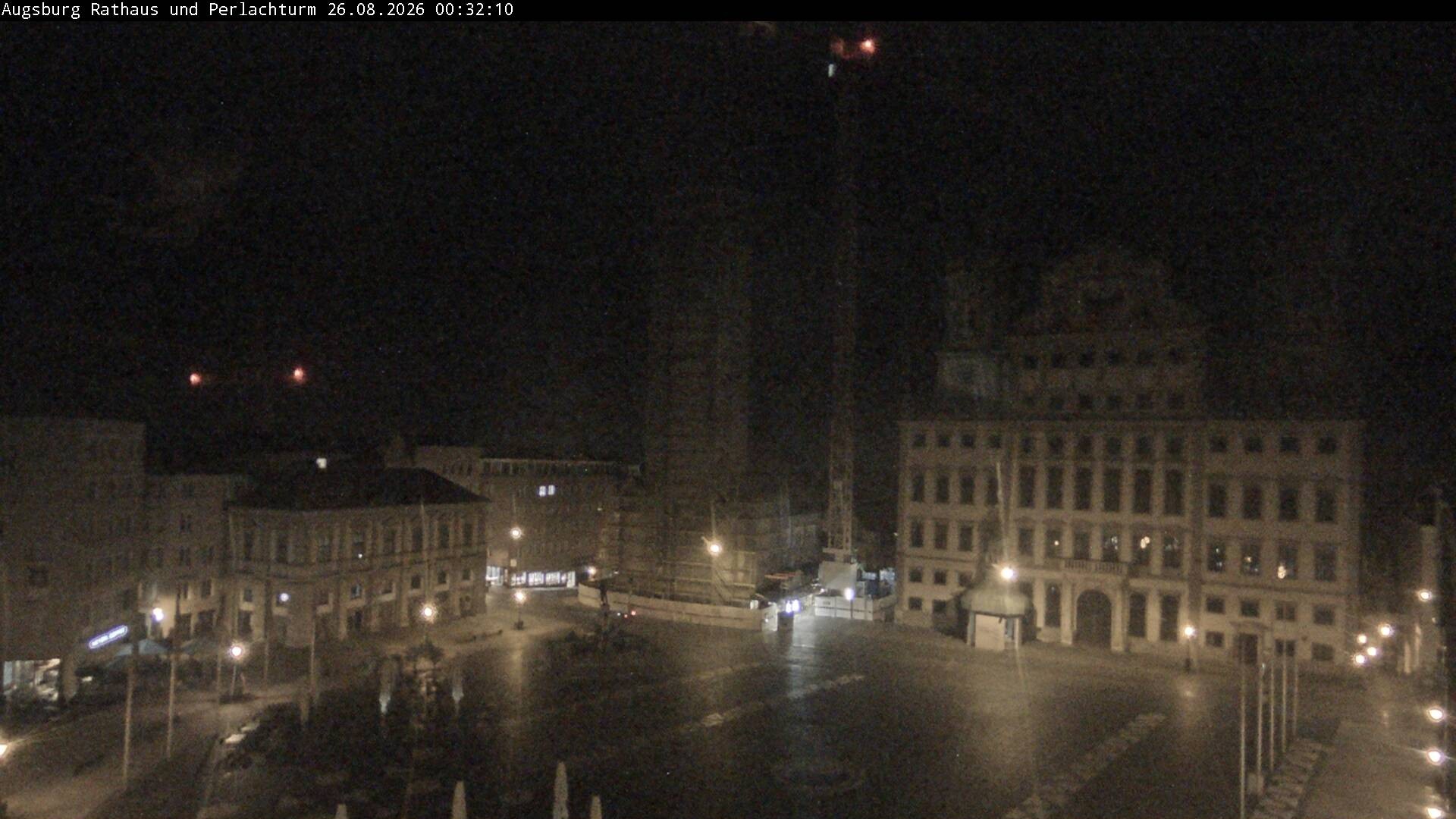 Archiv Foto Webcam Augsburger Rathausplatz und Perlachturm