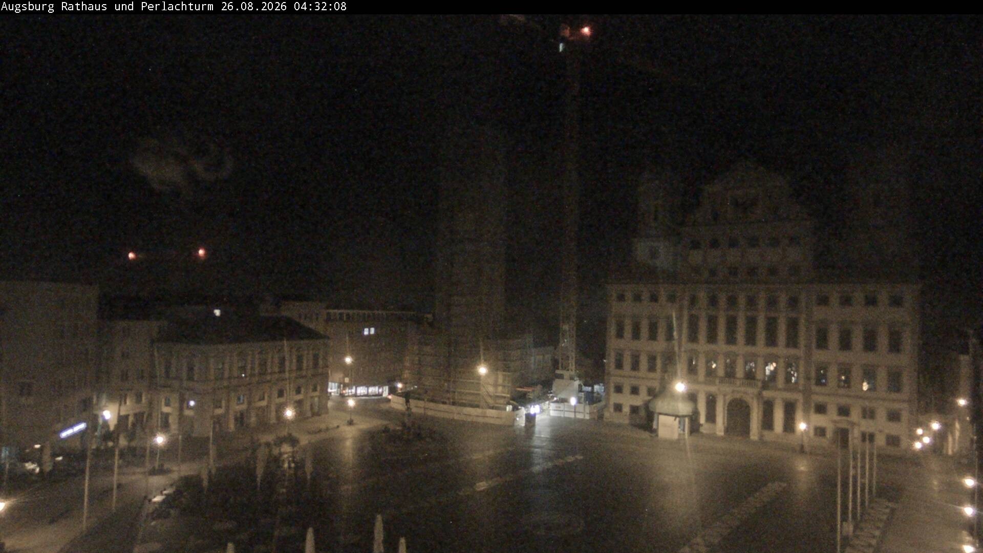 Archiv Foto Webcam Augsburger Rathausplatz und Perlachturm