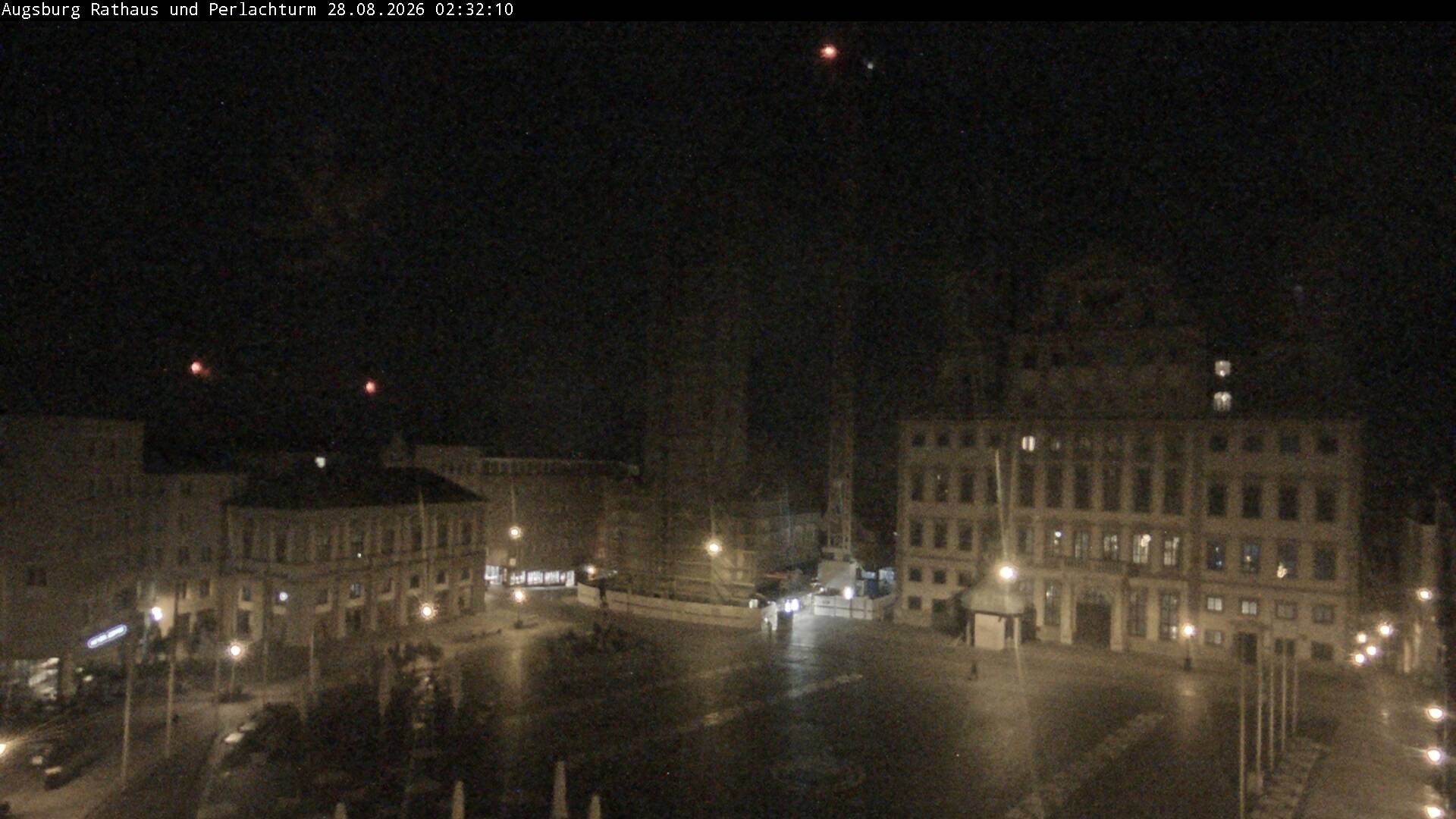 Archiv Foto Webcam Augsburger Rathausplatz und Perlachturm