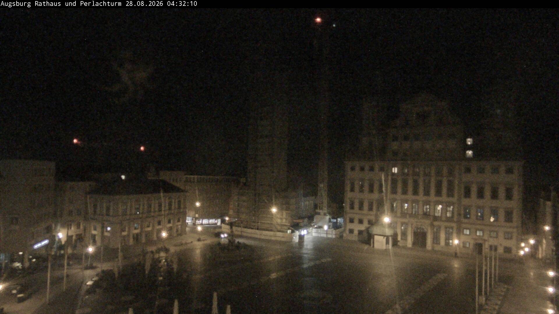 Archiv Foto Webcam Augsburger Rathausplatz und Perlachturm