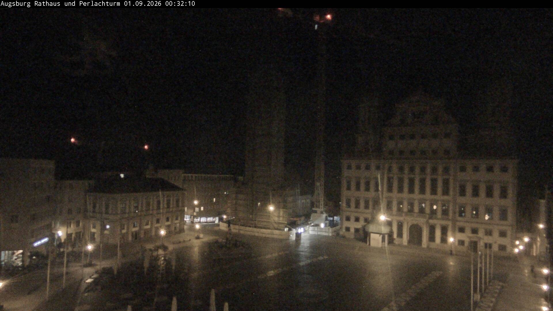 Archiv Foto Webcam Augsburger Rathausplatz und Perlachturm