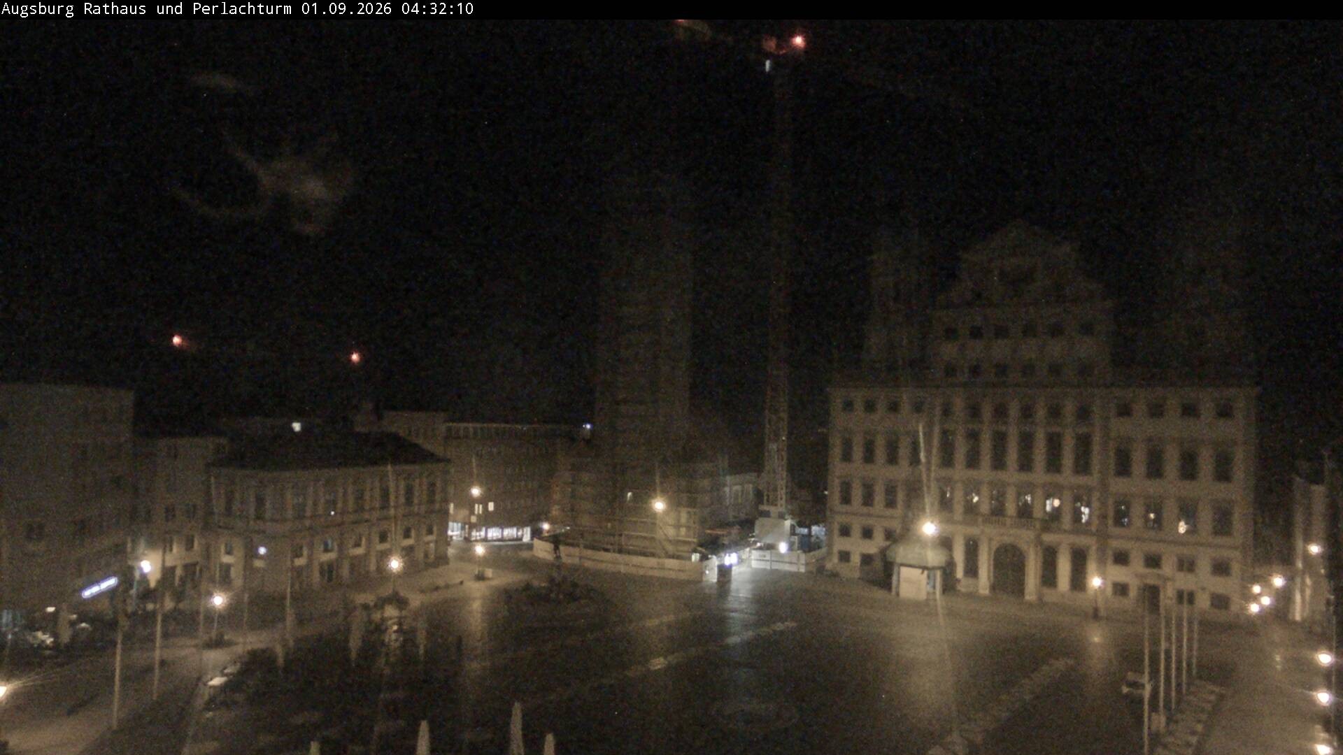 Archiv Foto Webcam Augsburger Rathausplatz und Perlachturm