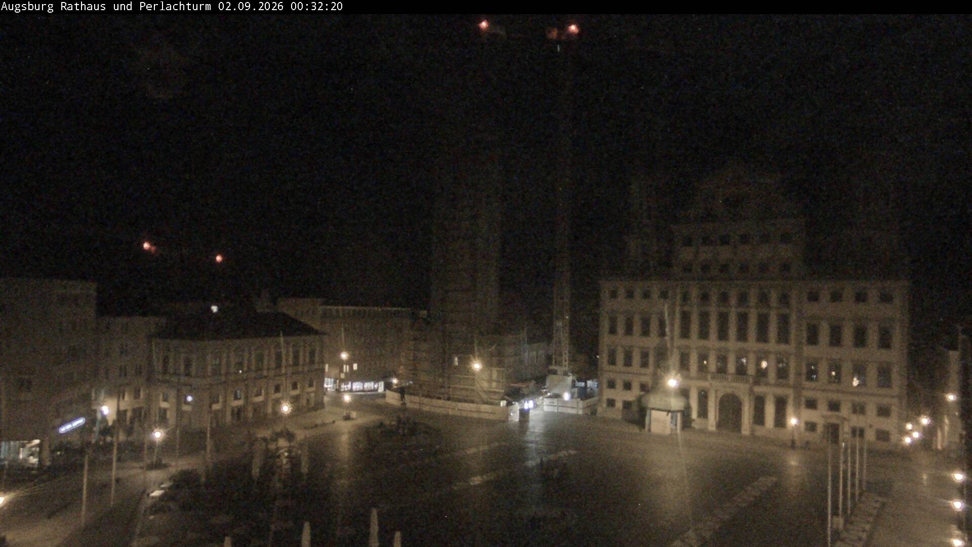 Archiv Foto Webcam Augsburger Rathausplatz und Perlachturm