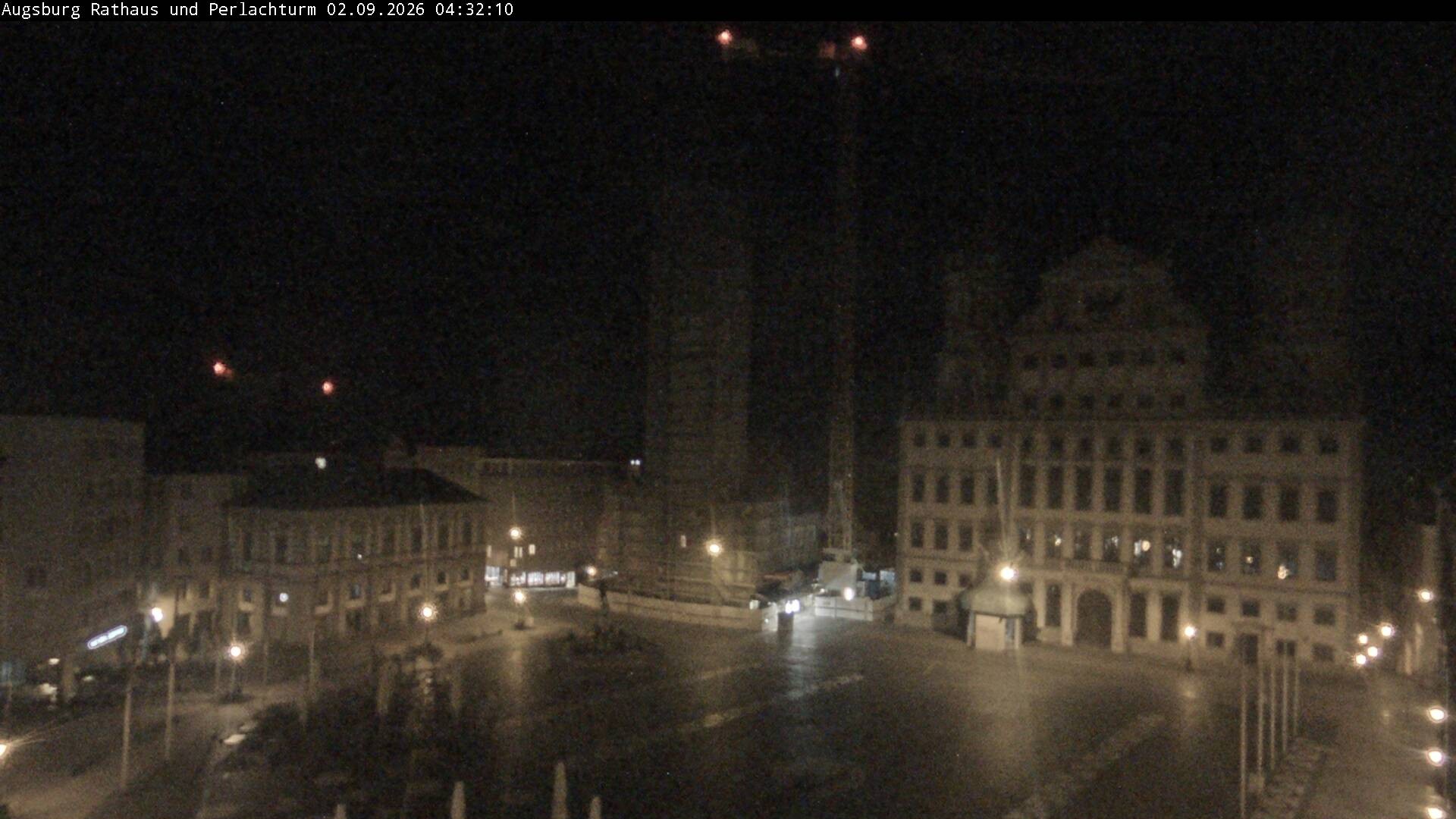 Archiv Foto Webcam Augsburger Rathausplatz und Perlachturm