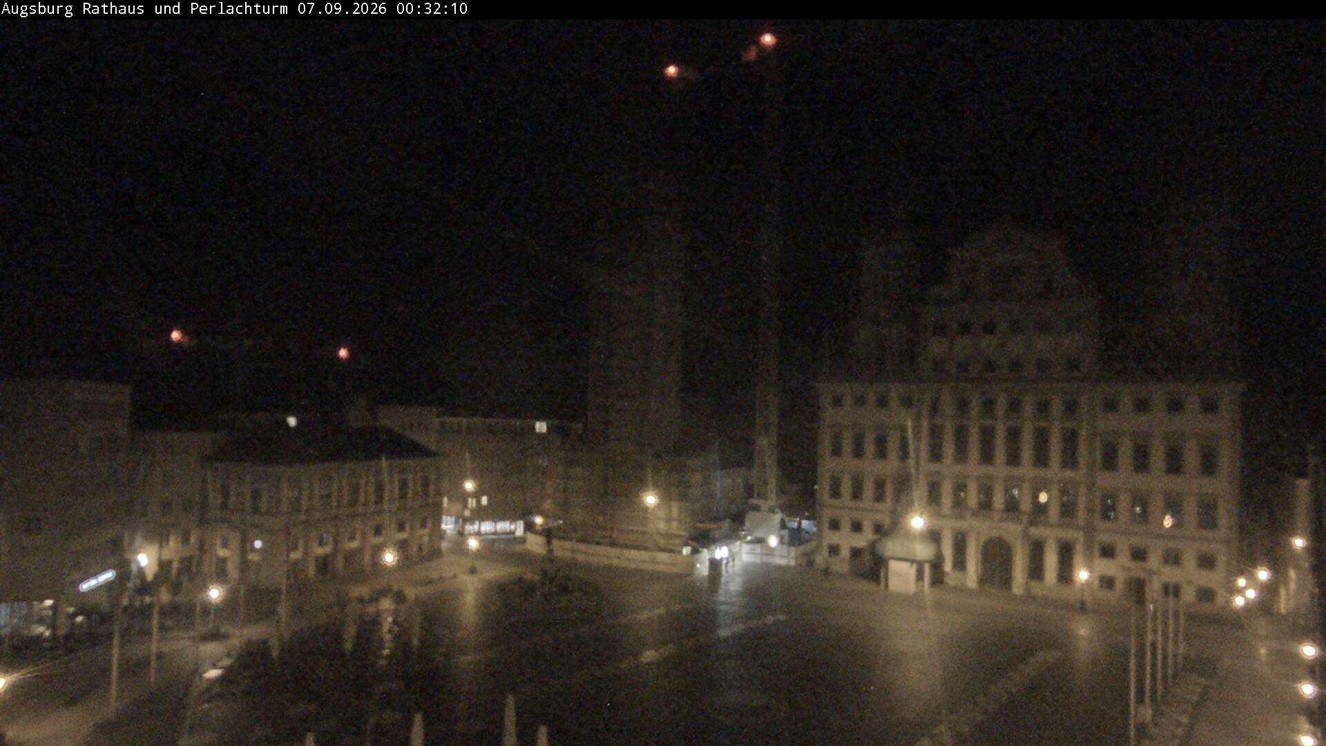 Archiv Foto Webcam Augsburger Rathausplatz und Perlachturm