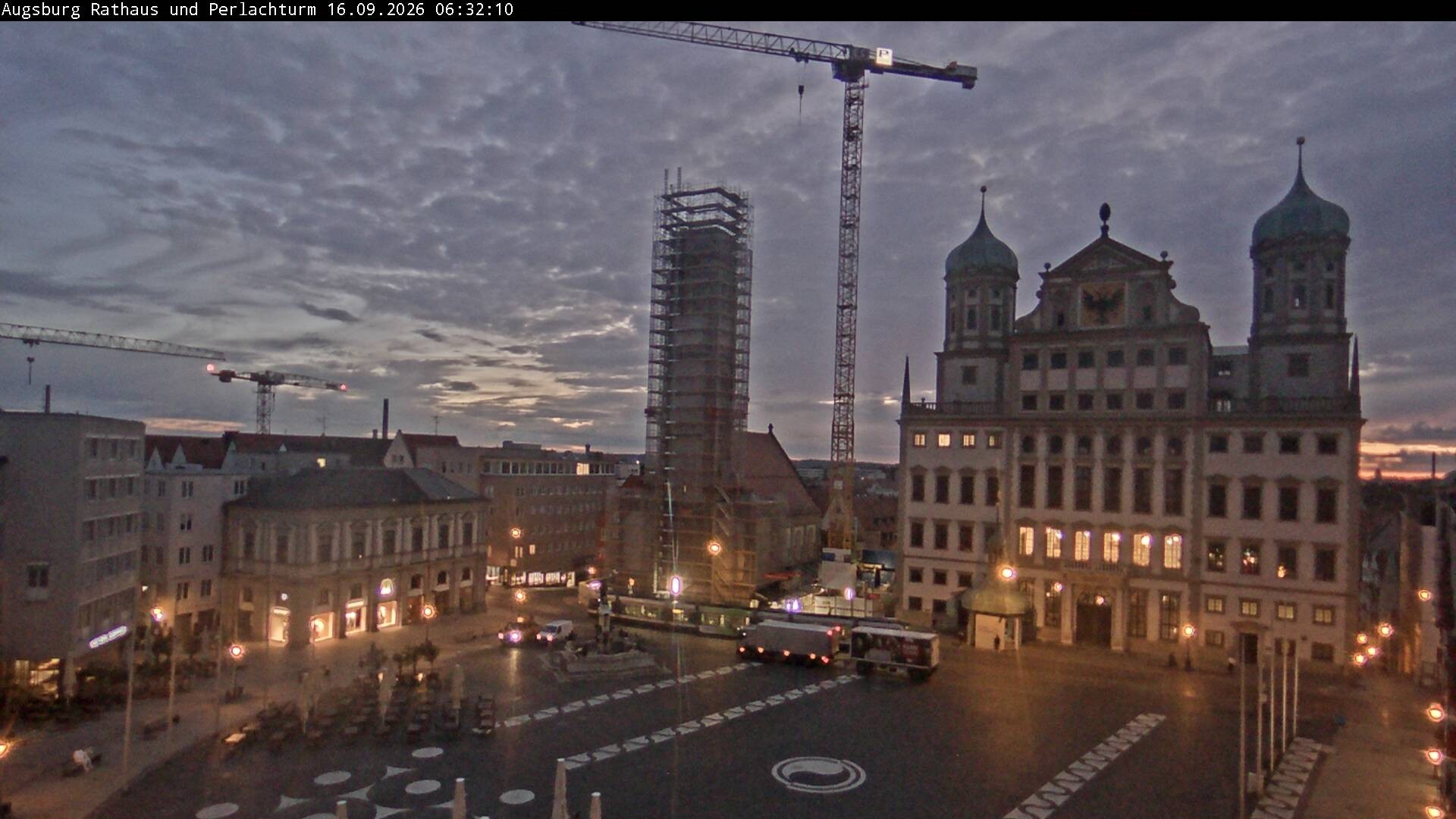 Archived image Webcam Rathausplatz in Augsburg, Bavaria