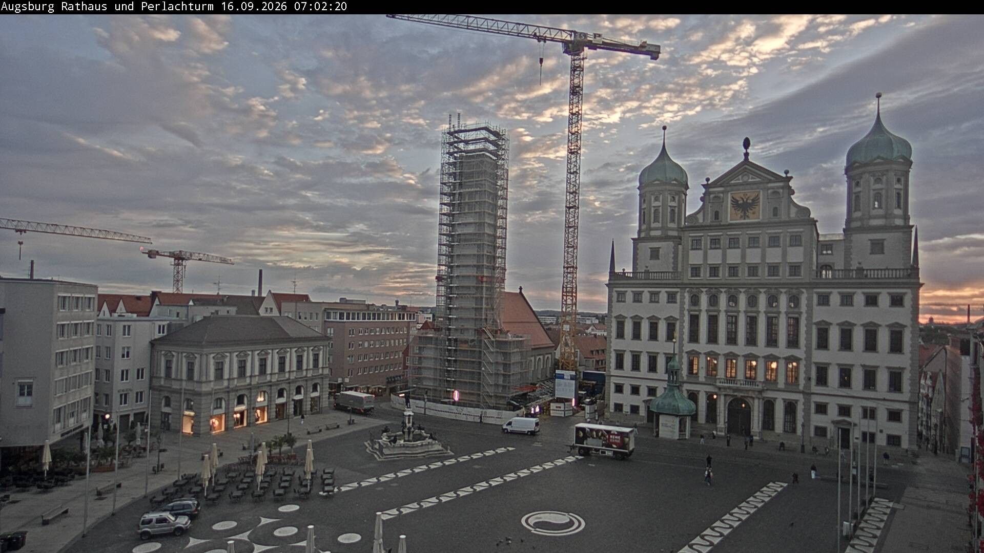 Archived image Webcam Rathausplatz in Augsburg, Bavaria