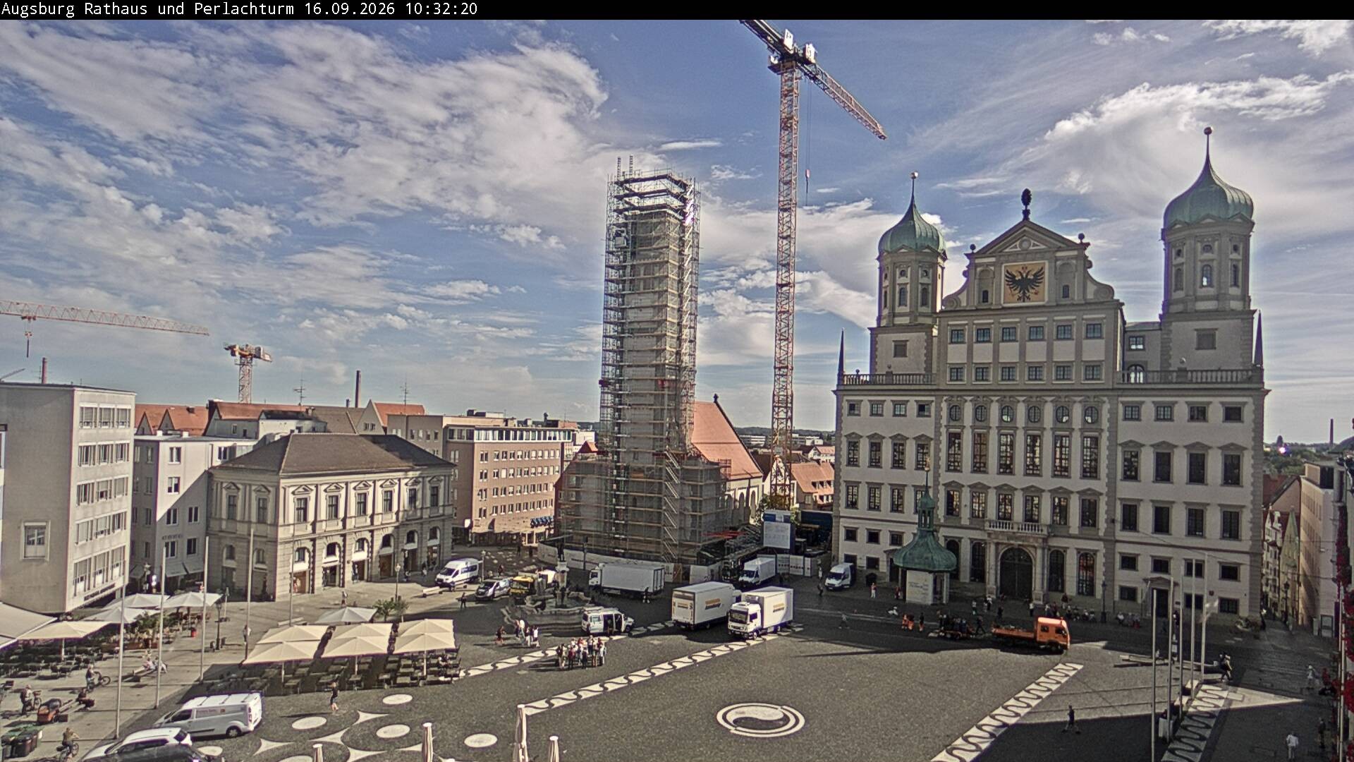 Archived image Webcam Rathausplatz in Augsburg, Bavaria