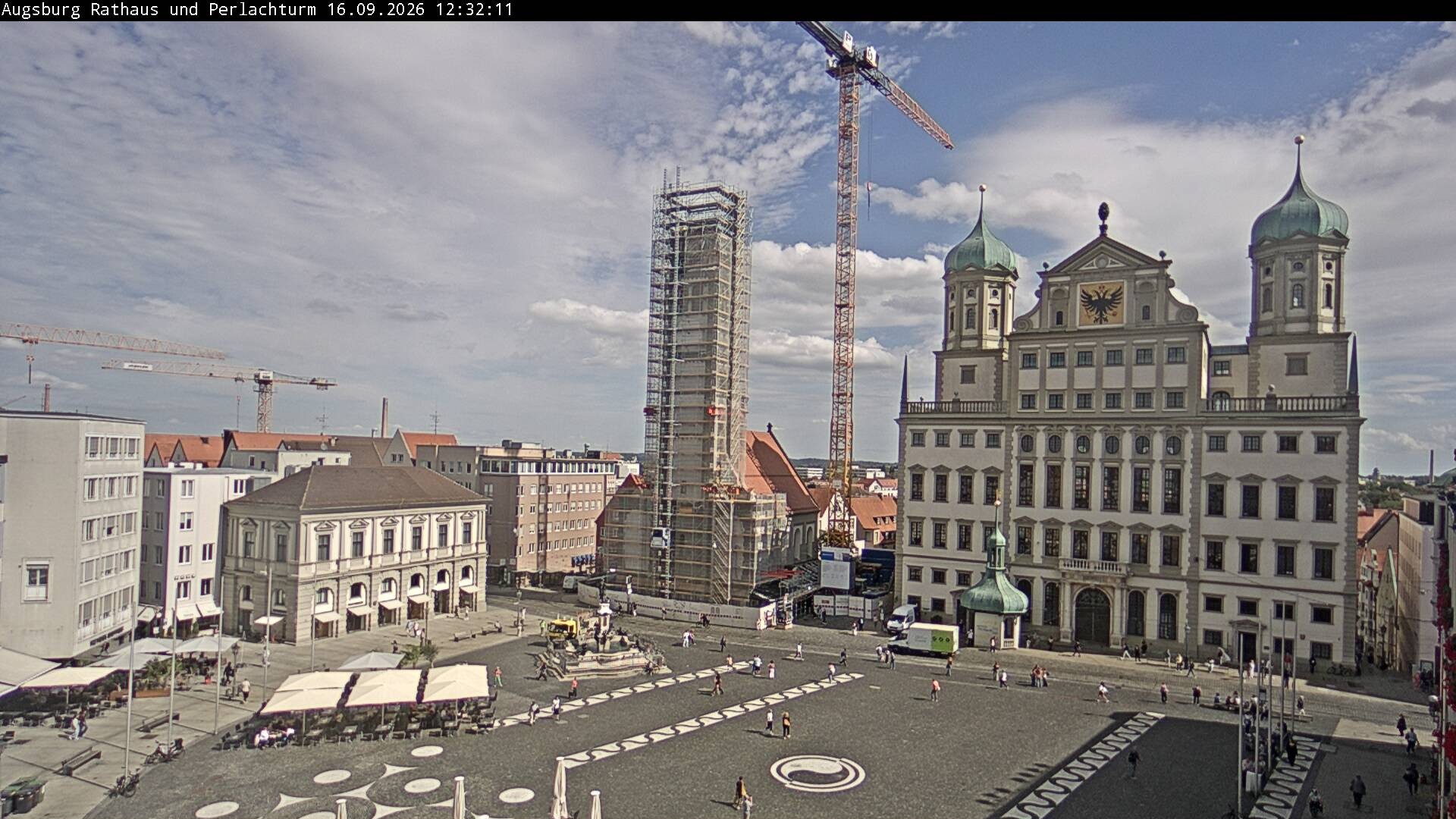 Archived image Webcam Rathausplatz in Augsburg, Bavaria