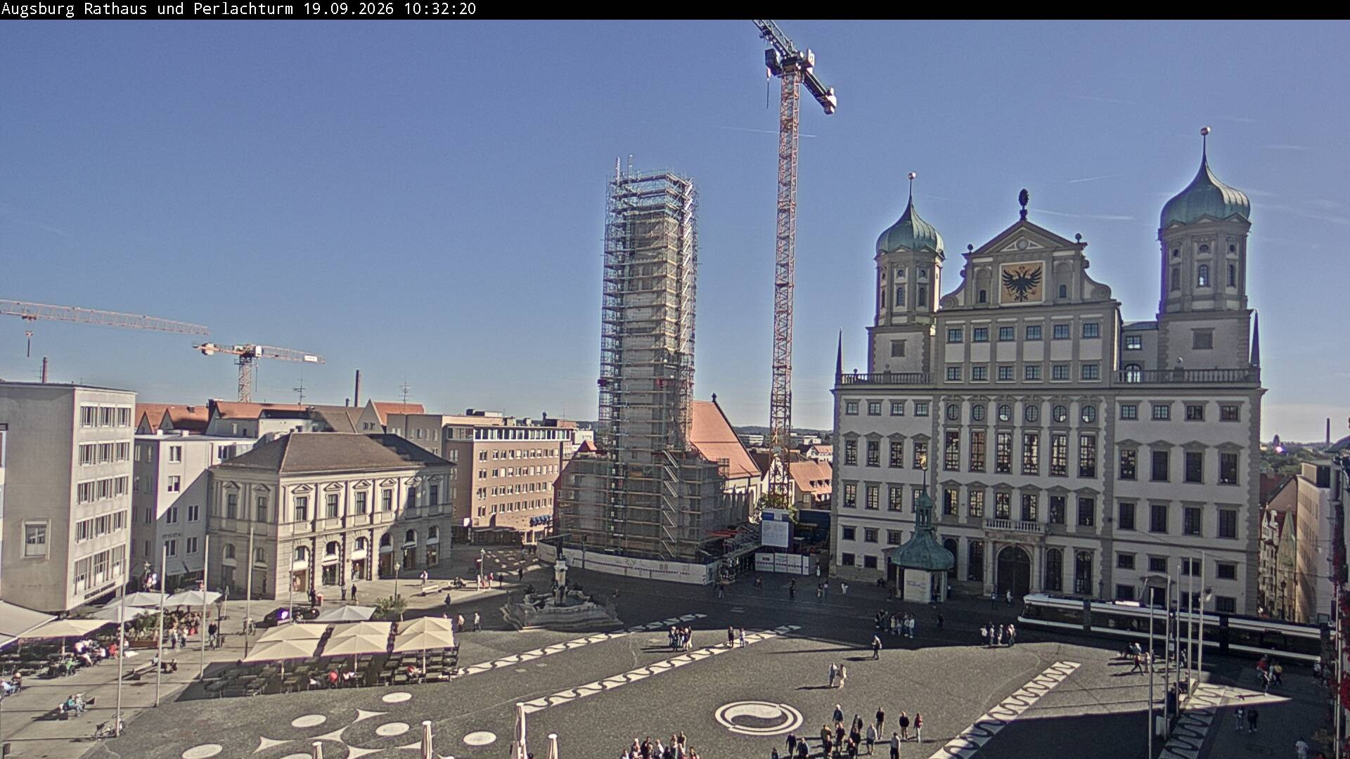 Archived image Webcam Rathausplatz in Augsburg, Bavaria