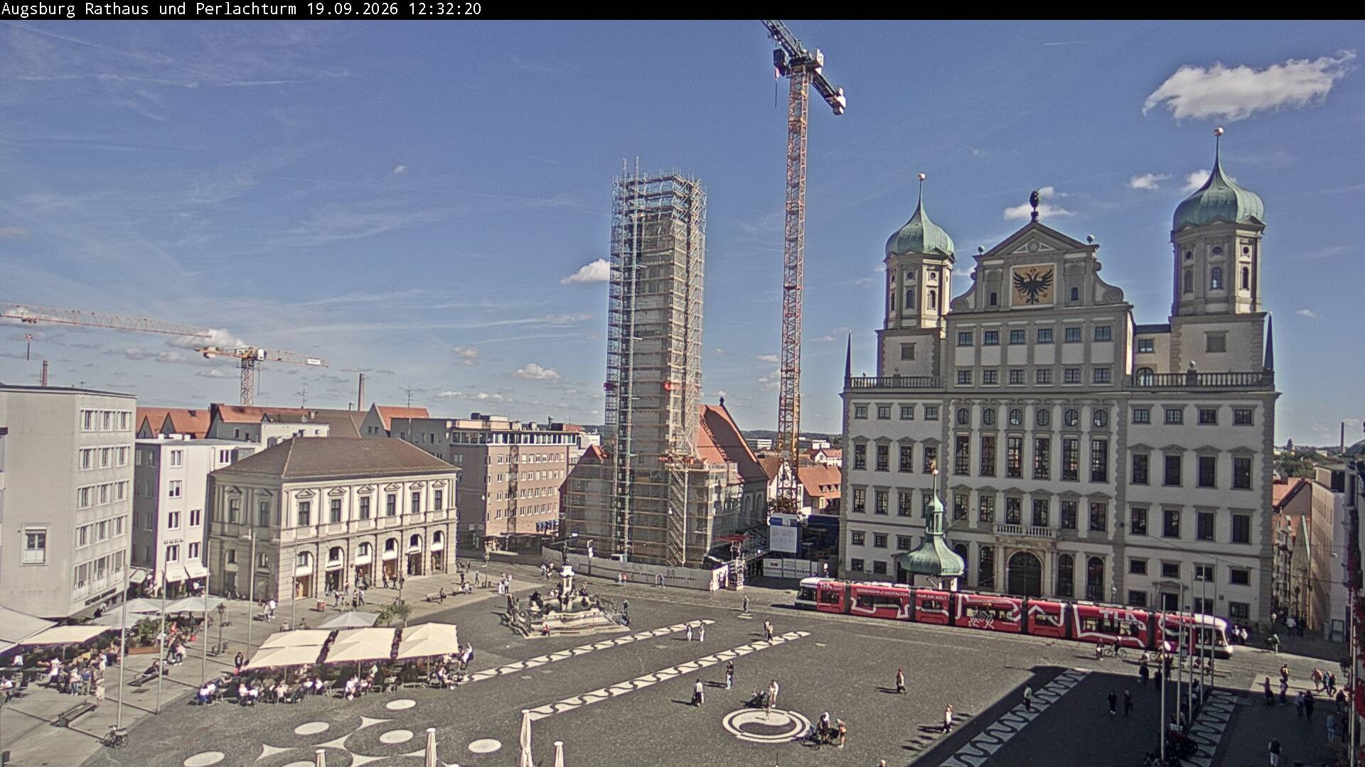 Archived image Webcam Rathausplatz in Augsburg, Bavaria