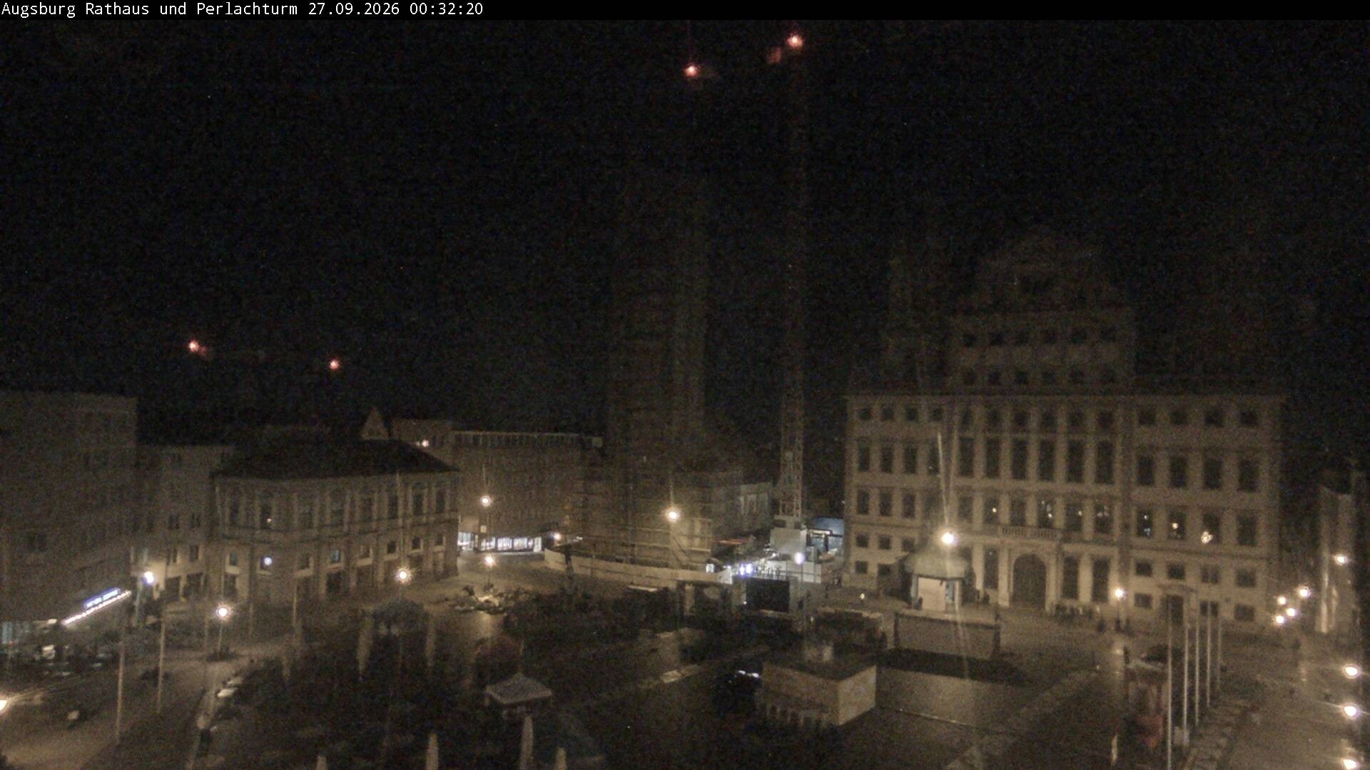 Archiv Foto Webcam Augsburger Rathausplatz und Perlachturm
