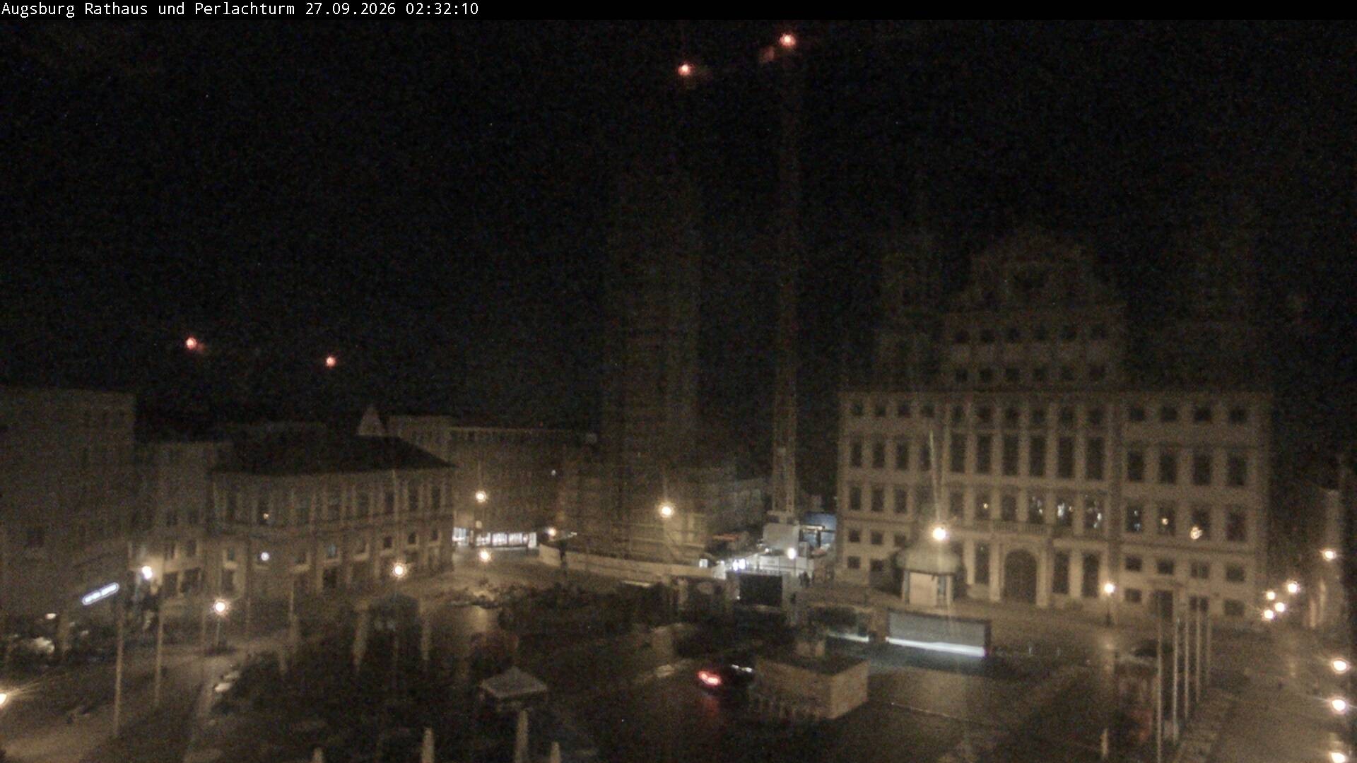 Archiv Foto Webcam Augsburger Rathausplatz und Perlachturm
