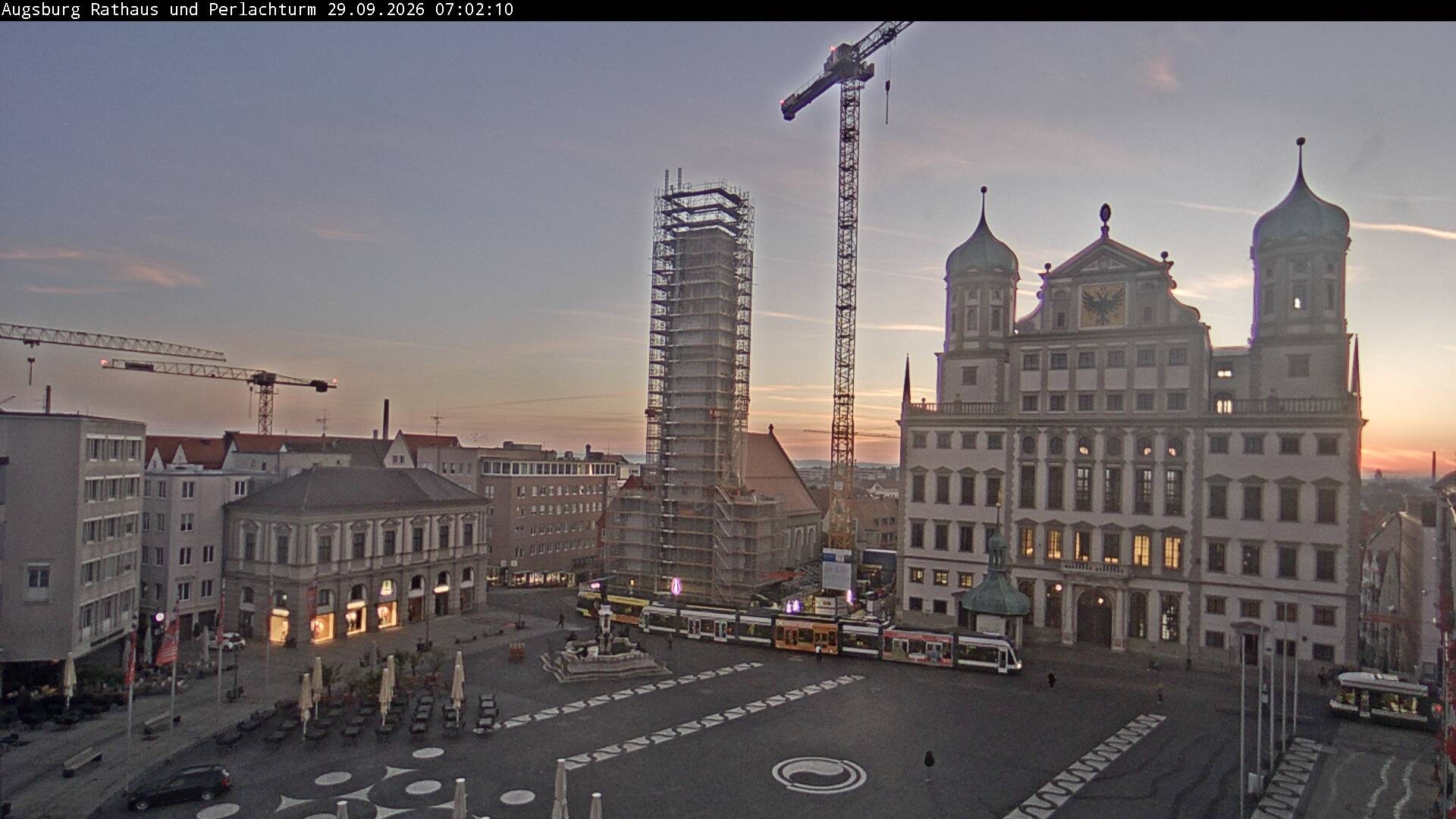 Archived image Webcam Rathausplatz in Augsburg, Bavaria