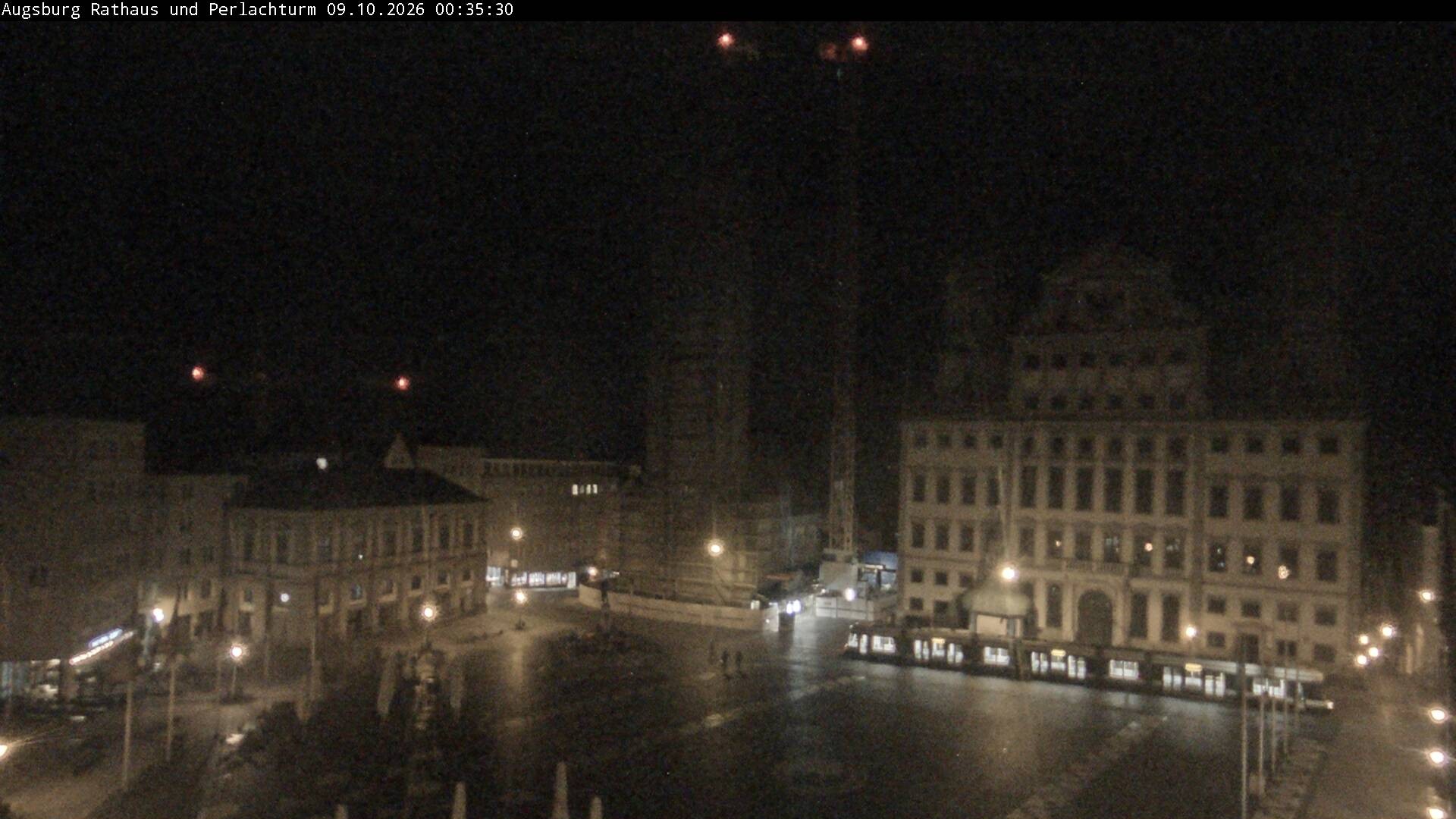 Archiv Foto Webcam Augsburger Rathausplatz und Perlachturm