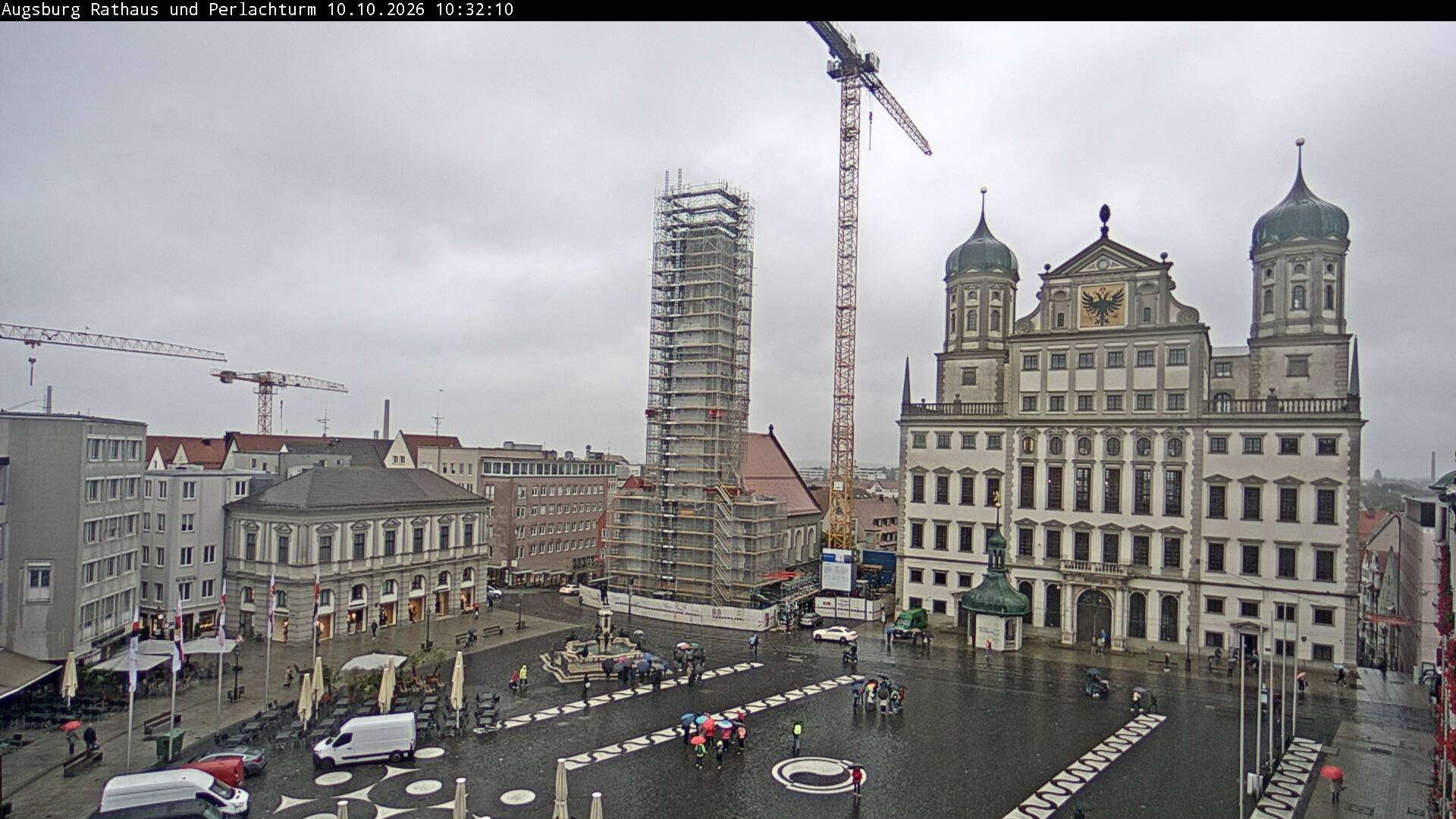 Archived image Webcam Rathausplatz in Augsburg, Bavaria