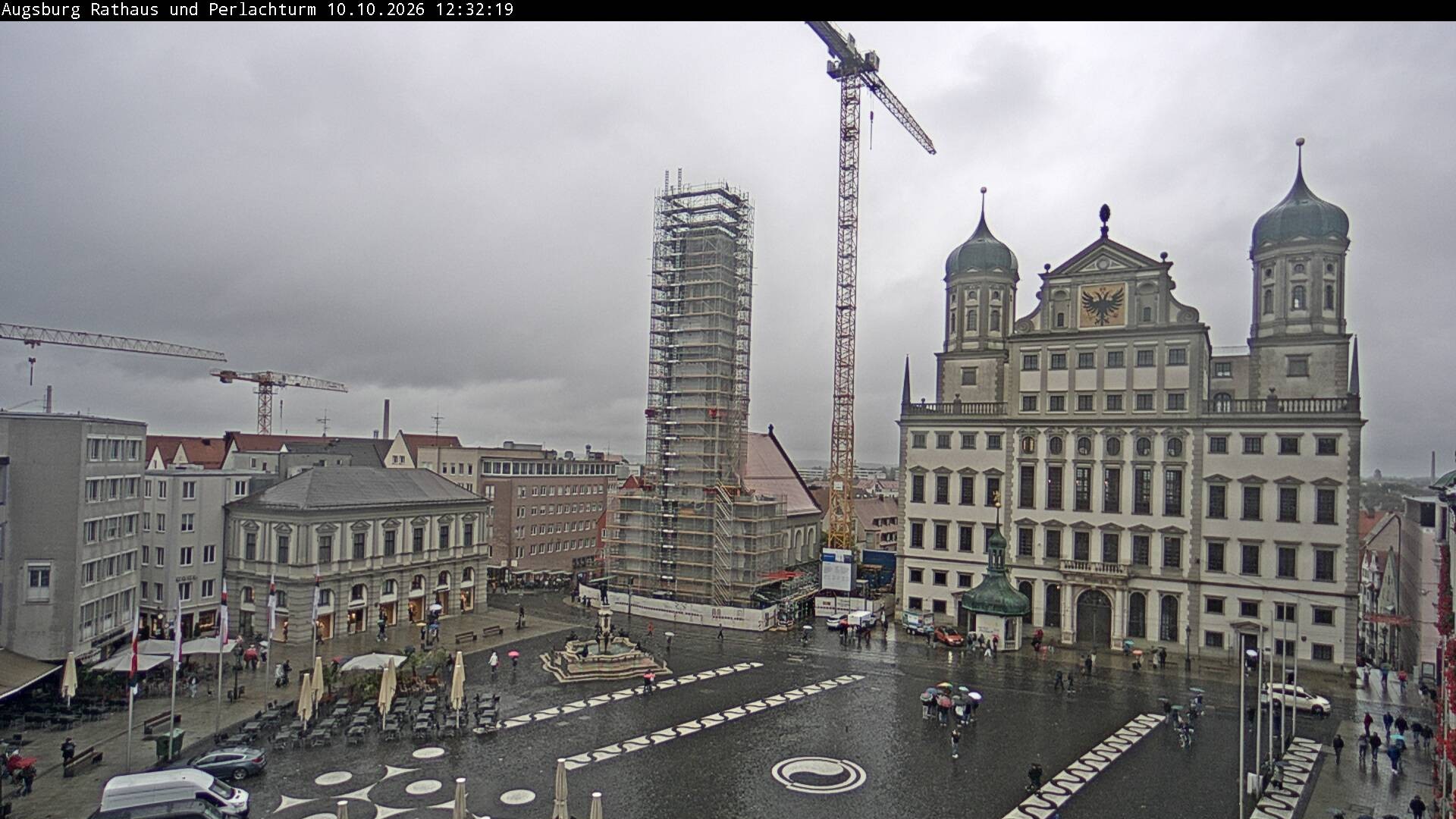 Archived image Webcam Rathausplatz in Augsburg, Bavaria