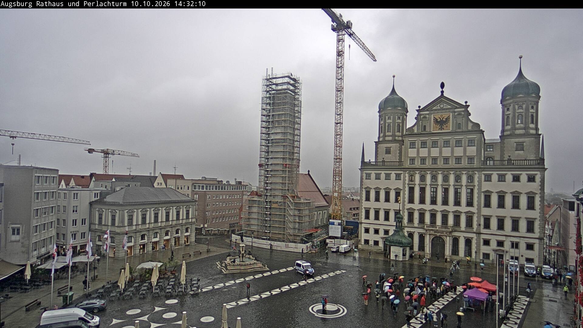 Archived image Webcam Rathausplatz in Augsburg, Bavaria