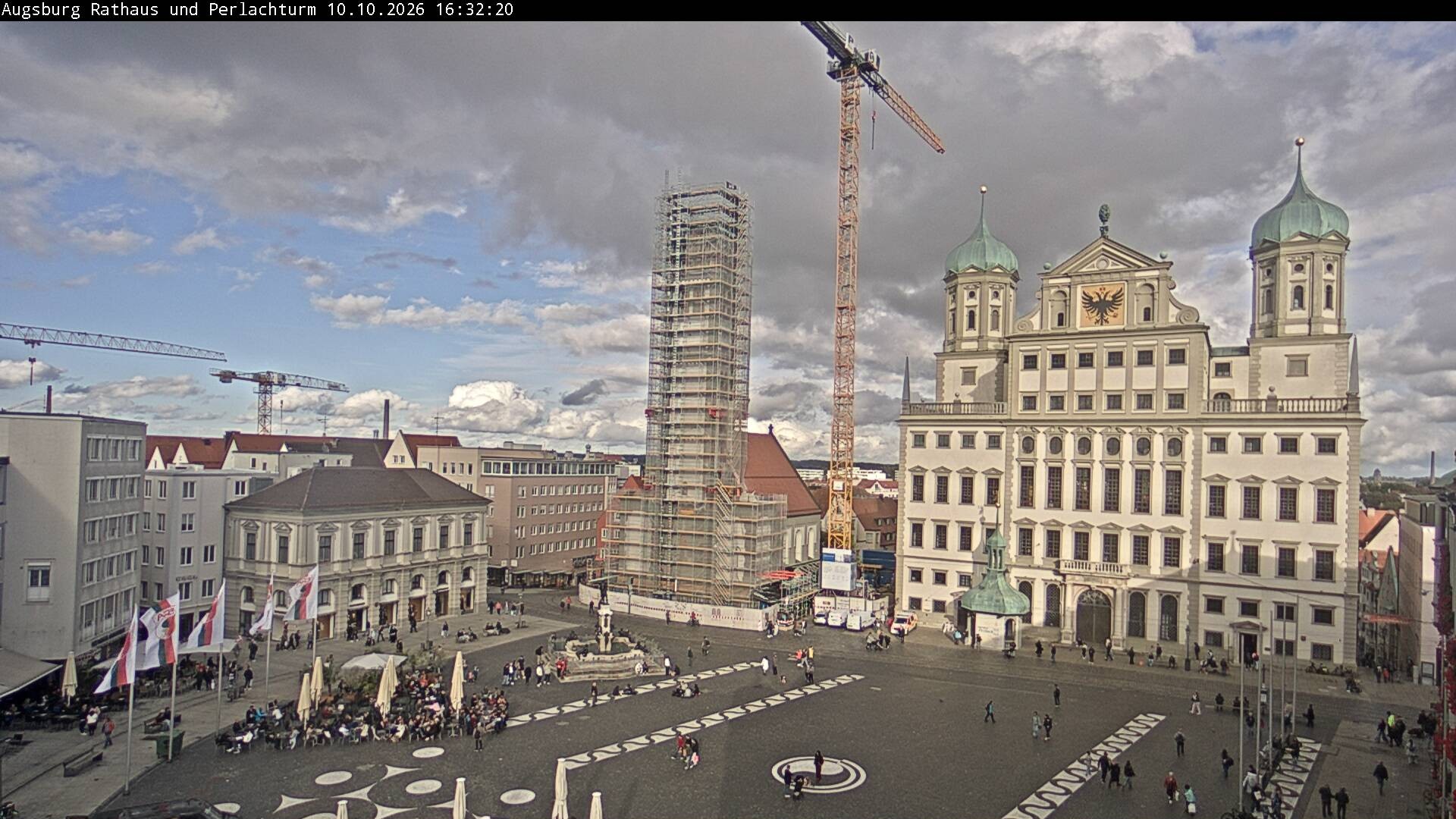 Archived image Webcam Rathausplatz in Augsburg, Bavaria
