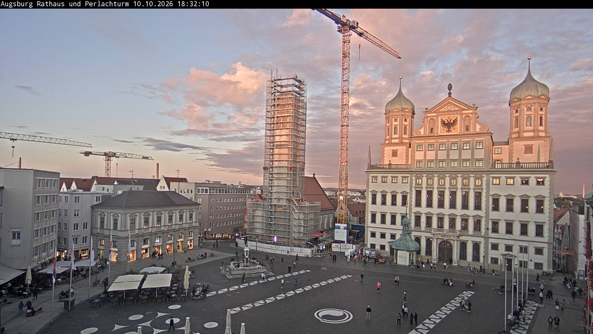 Archived image Webcam Rathausplatz in Augsburg, Bavaria