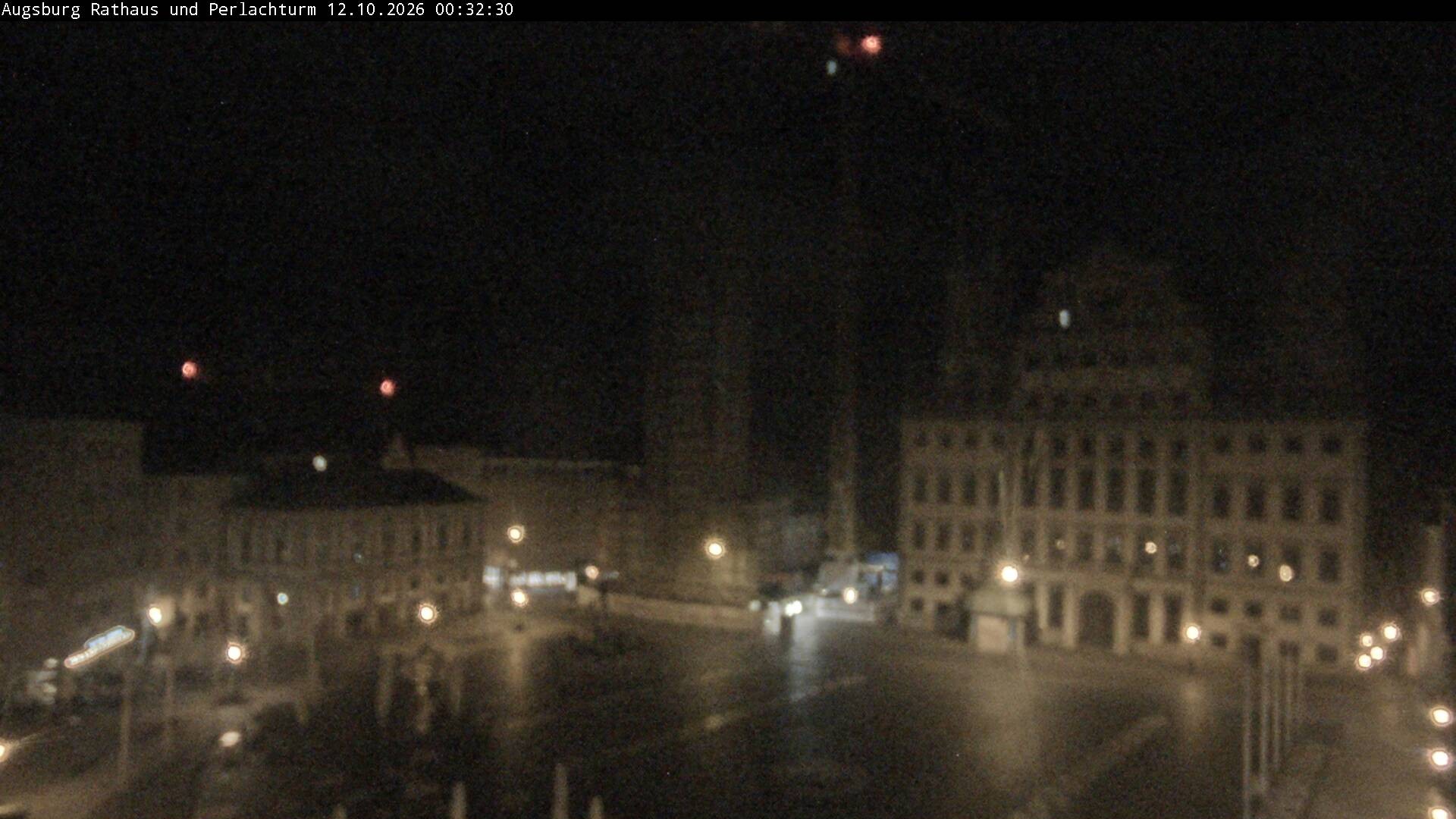 Archiv Foto Webcam Augsburger Rathausplatz und Perlachturm