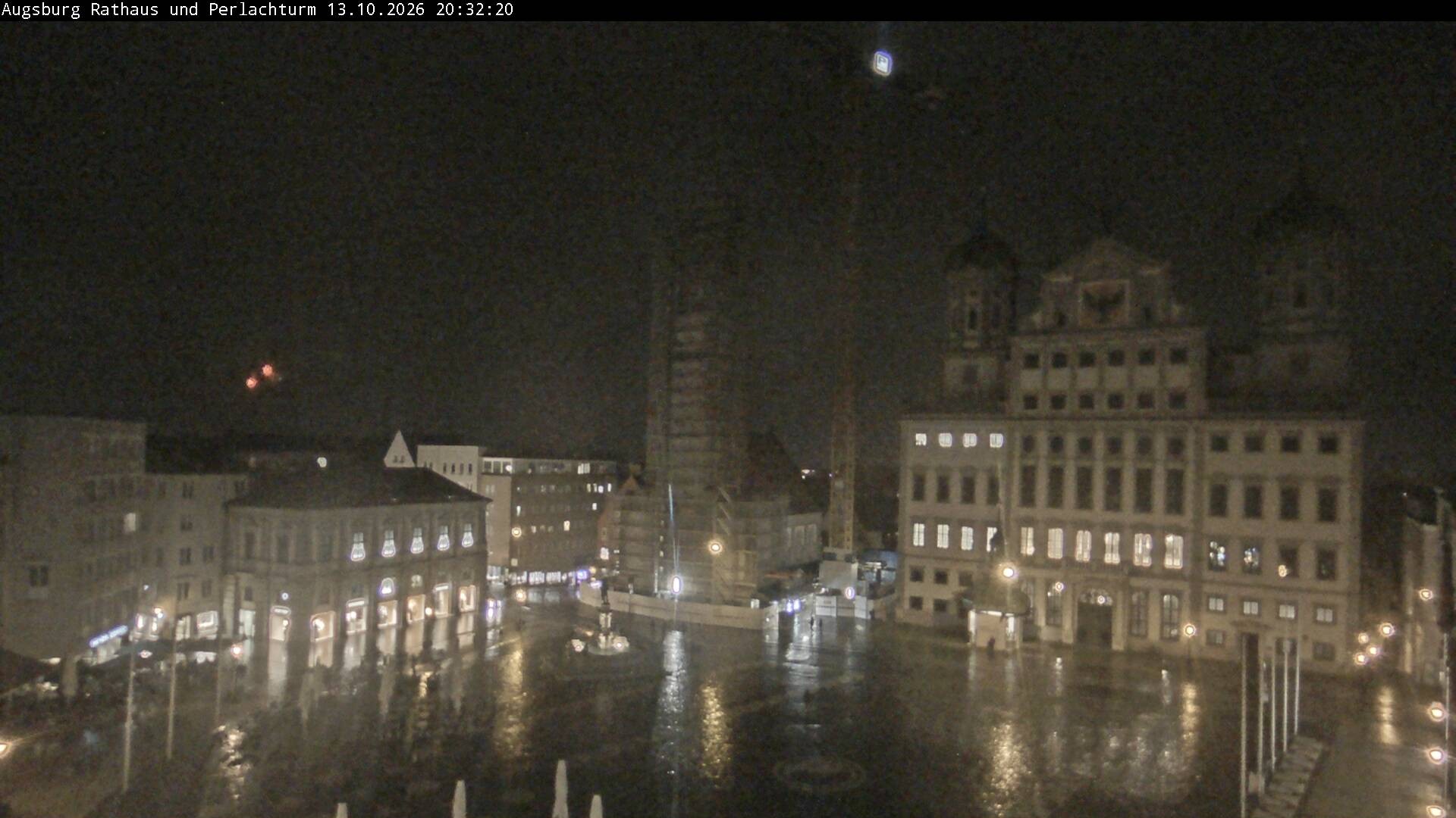 Archiv Foto Webcam Augsburger Rathausplatz und Perlachturm