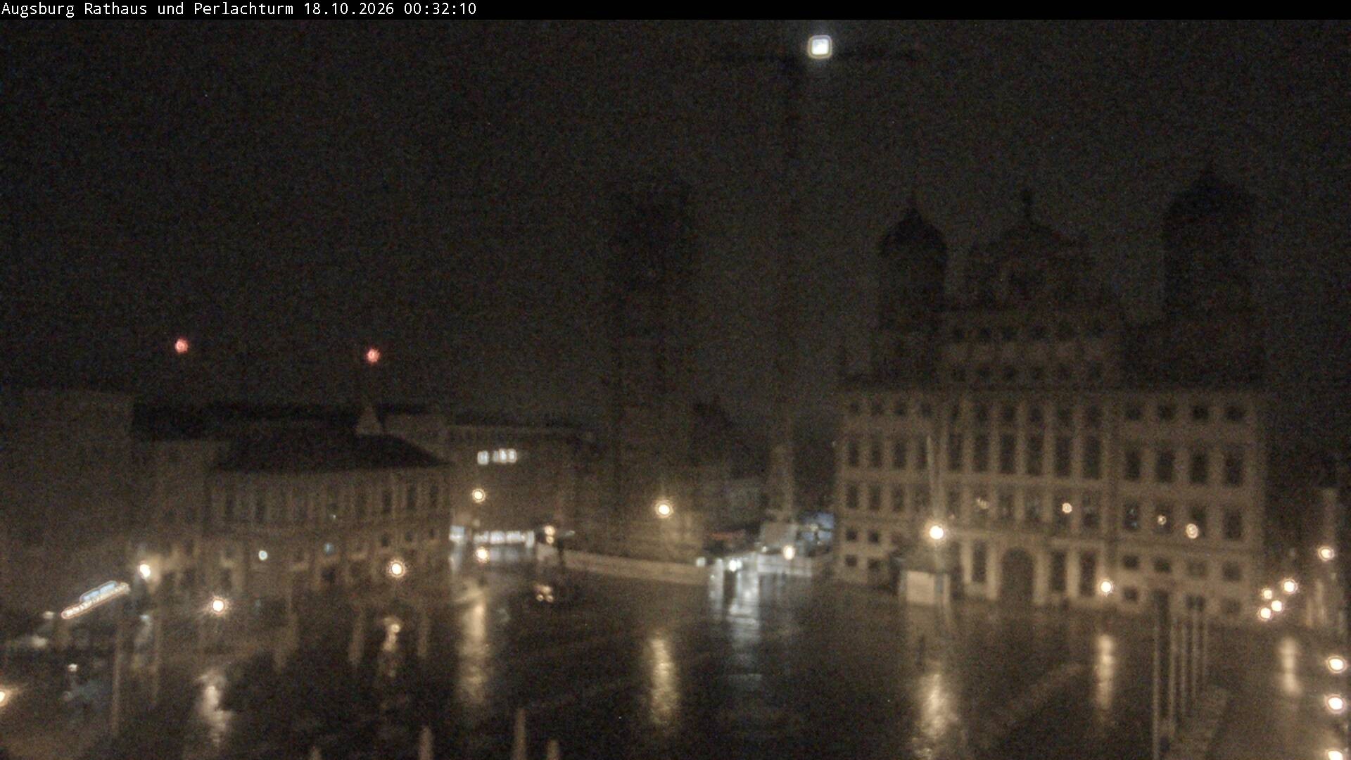 Archiv Foto Webcam Augsburger Rathausplatz und Perlachturm