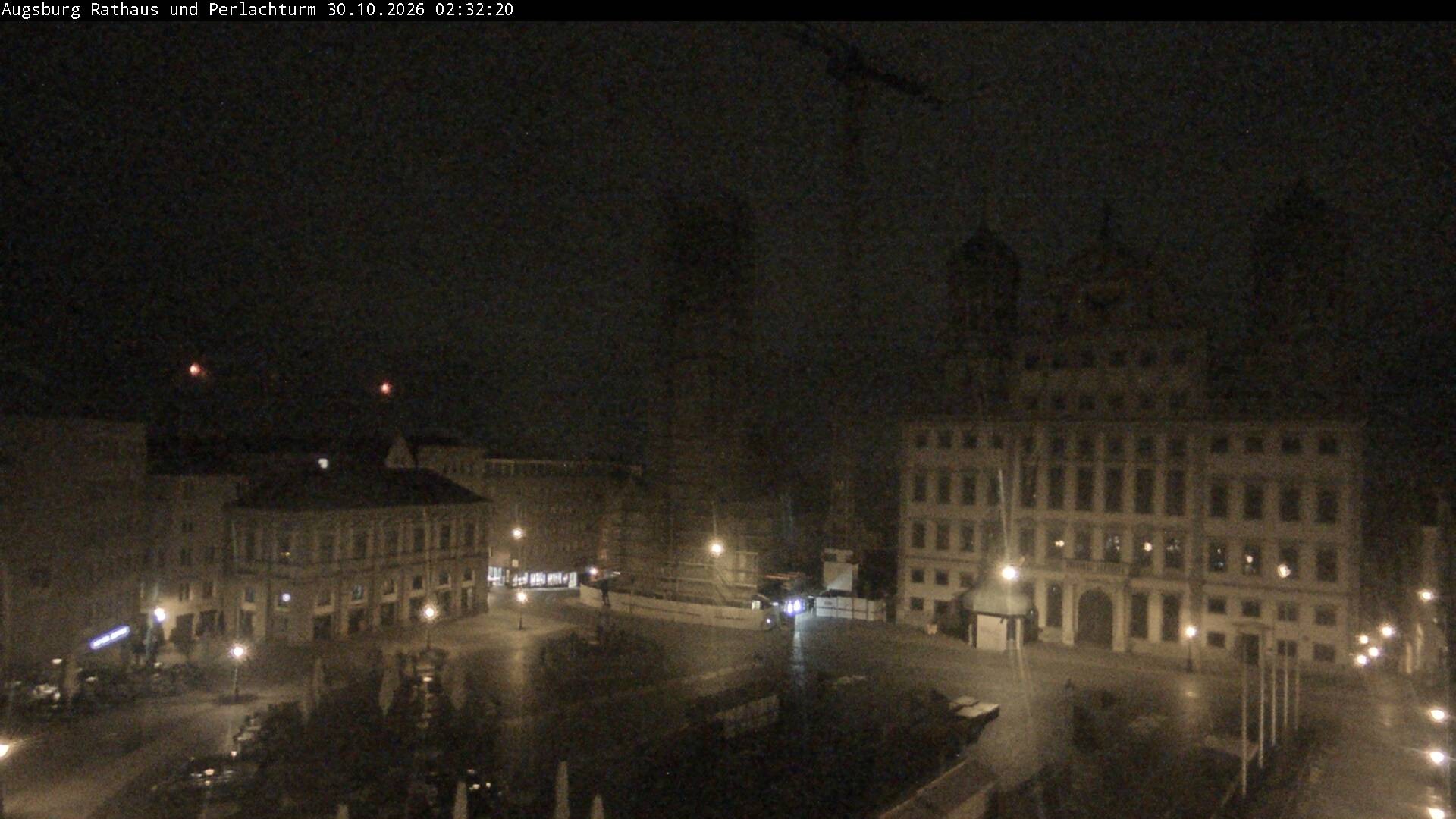 Archiv Foto Webcam Augsburger Rathausplatz und Perlachturm