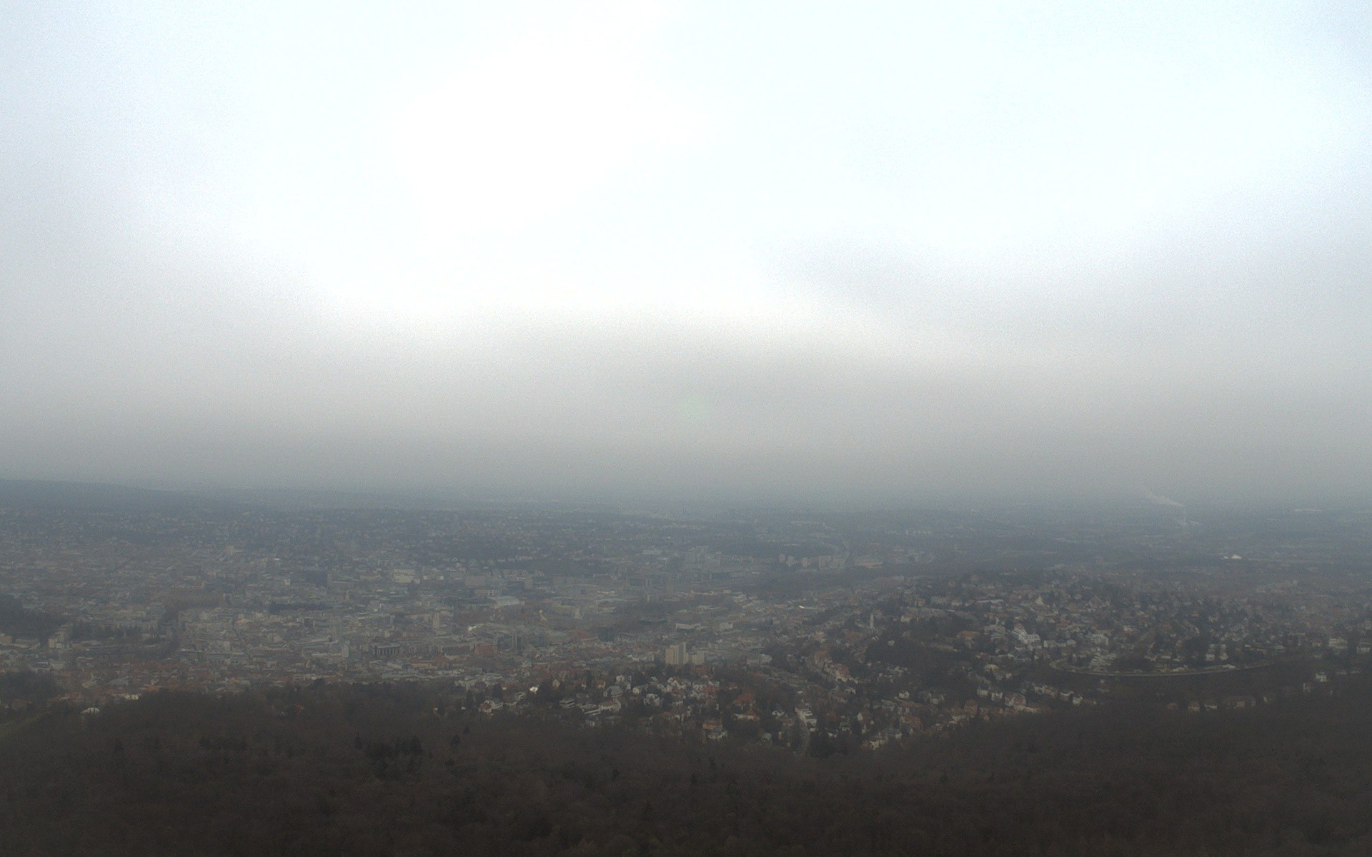Archiv Foto Webcam Fernsehturm Stuttgart - Blick auf die Stadtmitte