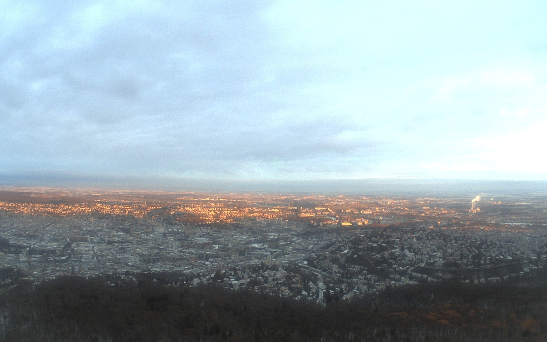 Archiv Foto Webcam Fernsehturm Stuttgart - Blick auf die Stadtmitte