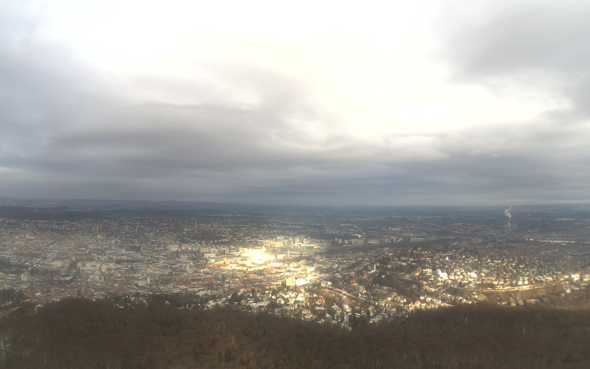 Archiv Foto Webcam Fernsehturm Stuttgart - Blick auf die Stadtmitte