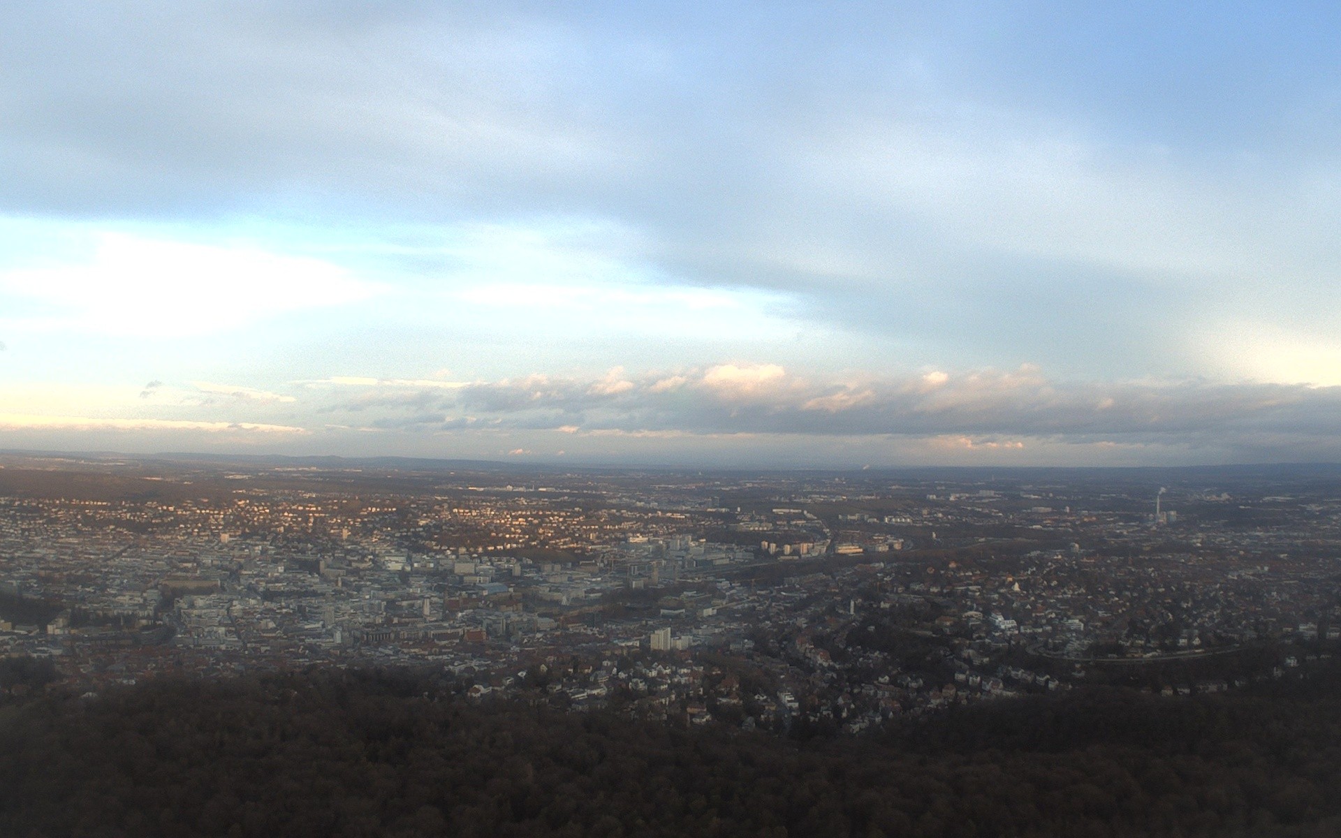 Archiv Foto Webcam Fernsehturm Stuttgart - Blick auf die Stadtmitte