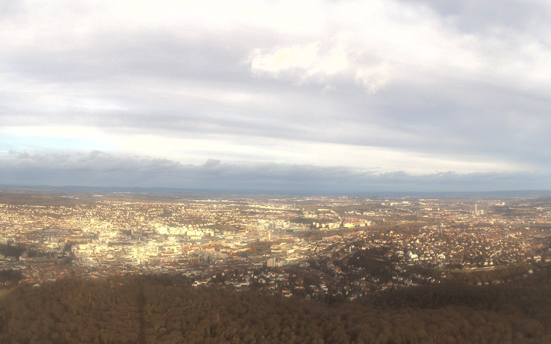 Archiv Foto Webcam Fernsehturm Stuttgart - Blick auf die Stadtmitte