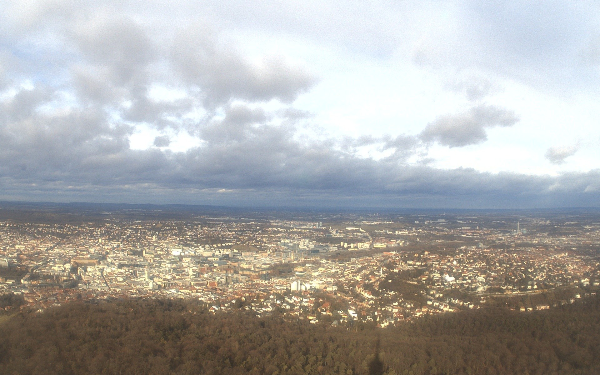 Archiv Foto Webcam Fernsehturm Stuttgart - Blick auf die Stadtmitte
