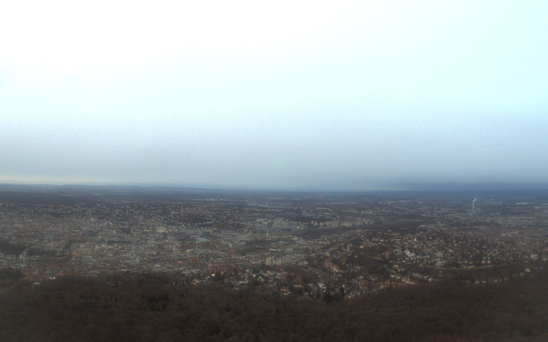 Archiv Foto Webcam Fernsehturm Stuttgart - Blick auf die Stadtmitte