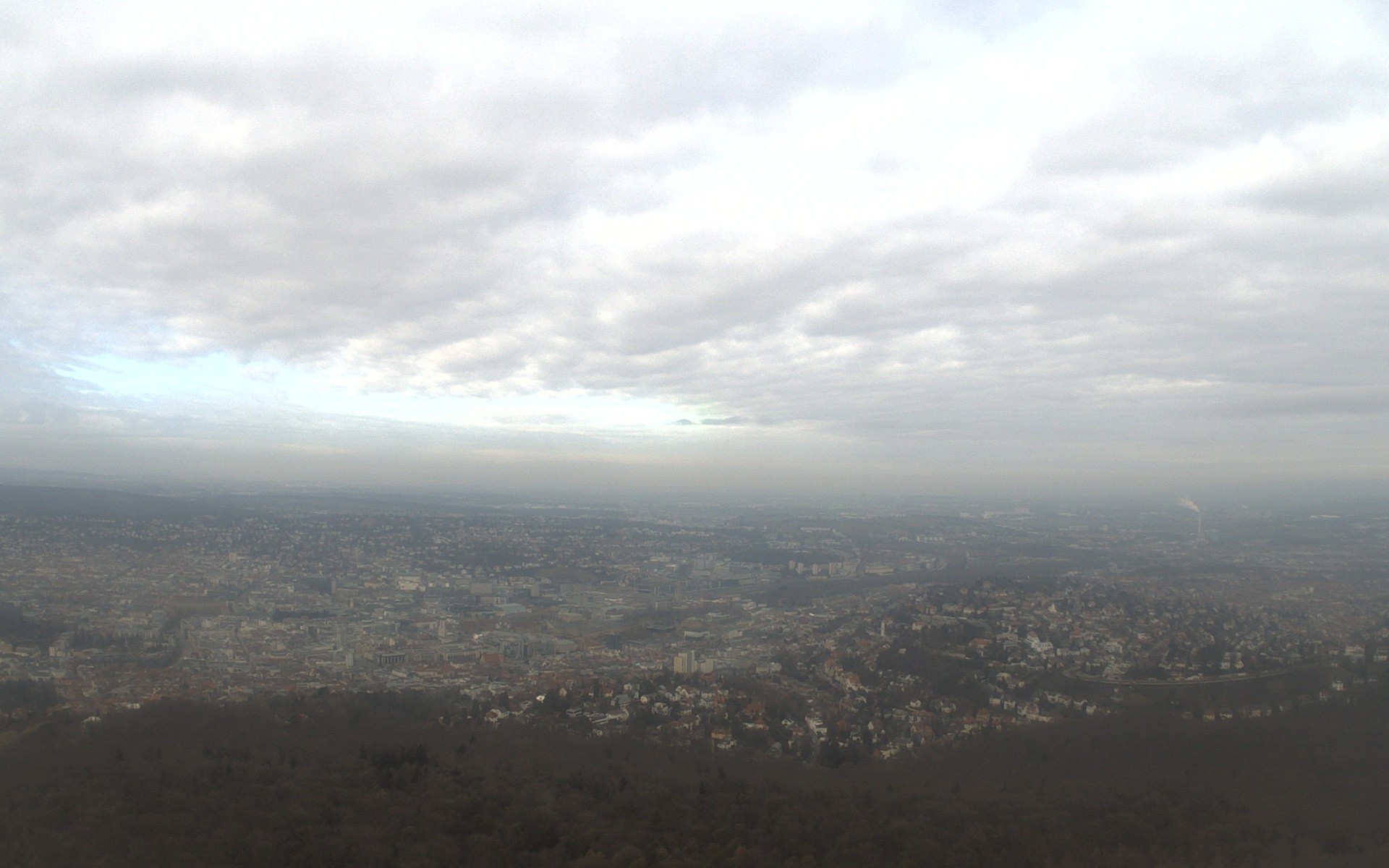Archiv Foto Webcam Fernsehturm Stuttgart - Blick auf die Stadtmitte