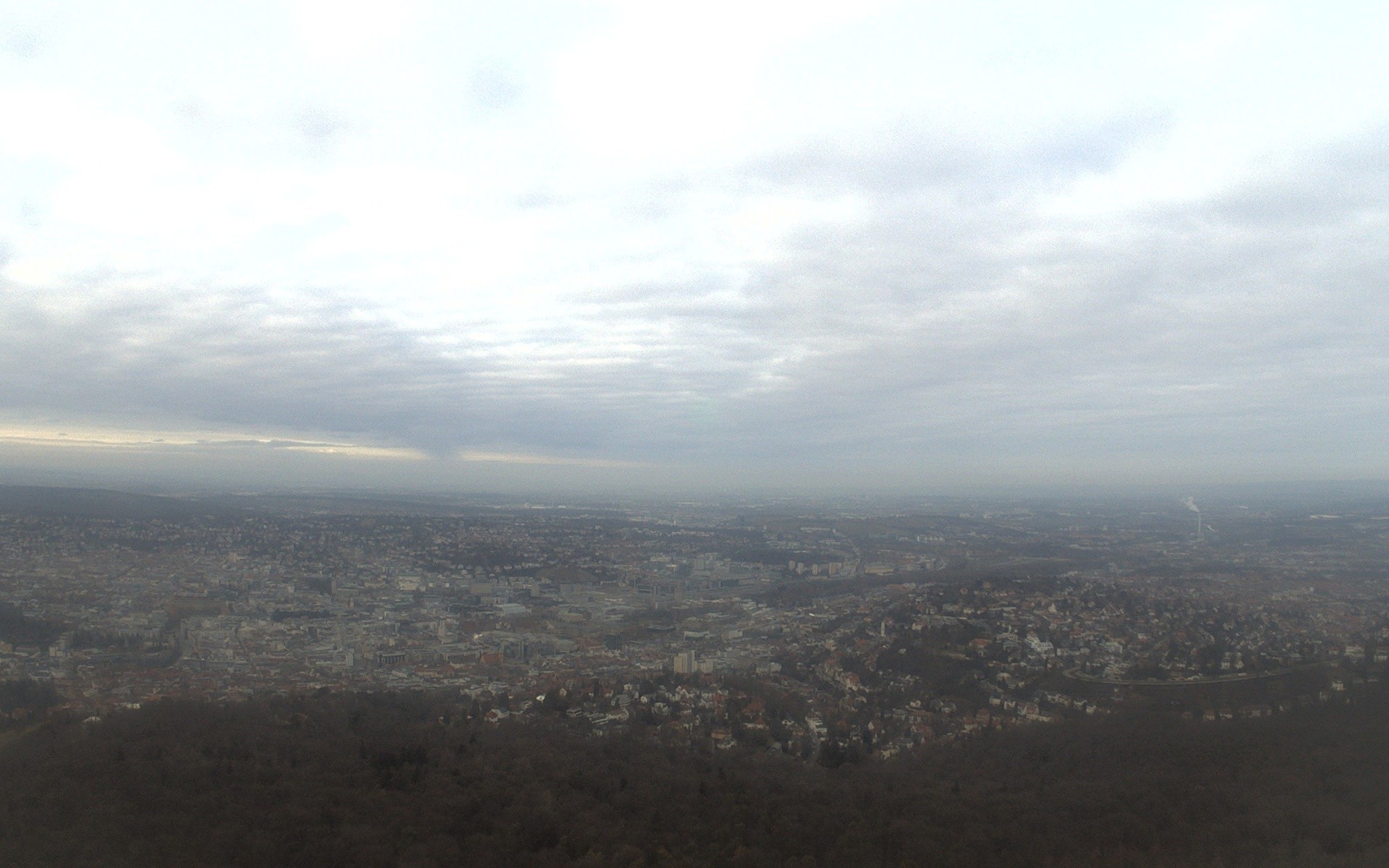 Archiv Foto Webcam Fernsehturm Stuttgart - Blick auf die Stadtmitte