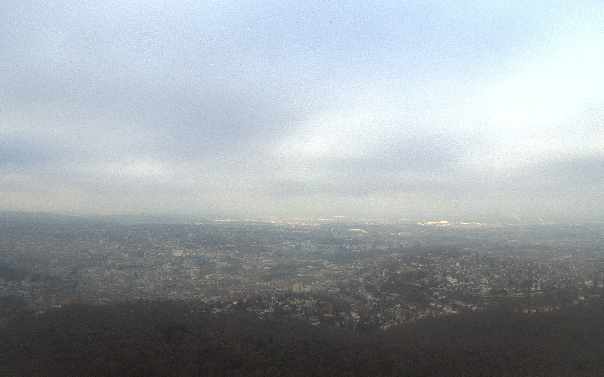 Archiv Foto Webcam Fernsehturm Stuttgart - Blick auf die Stadtmitte