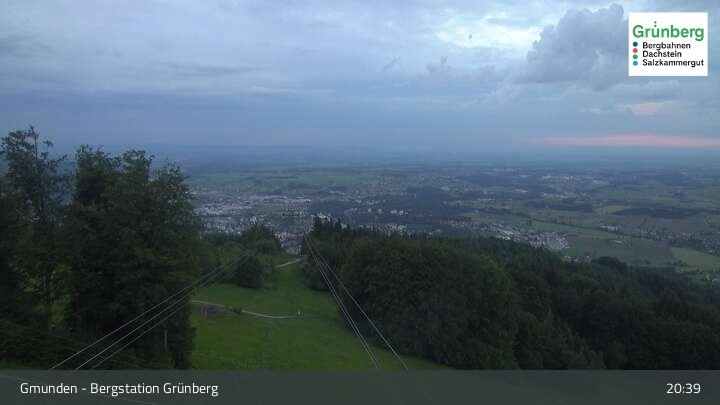 Archived image Webcam Gmunden - Top Station Grünberg