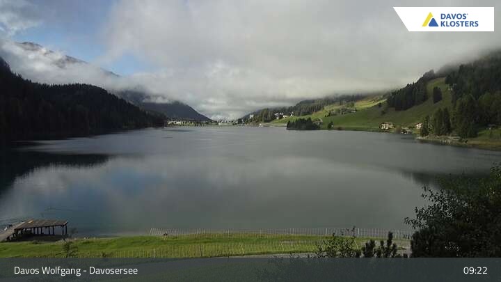 Archived image Webcam Davos Klosters: Lake Davos