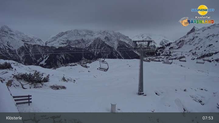 Archiv Foto Webcam Klösterle - Bergstation Riedkopf