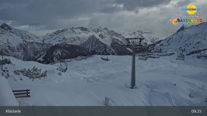 Archiv Foto Webcam Klösterle - Bergstation Riedkopf